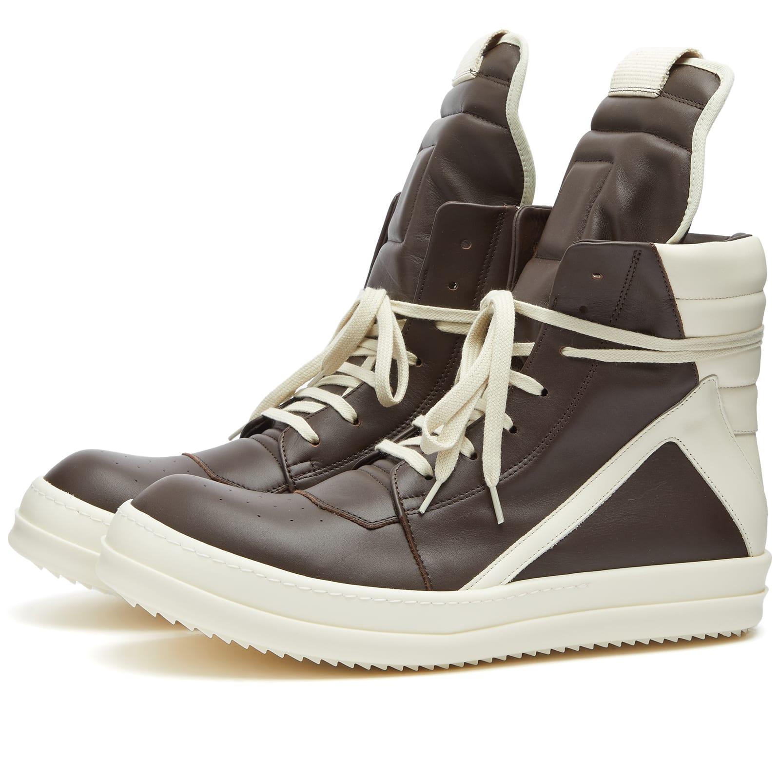 Rick Owens Geobasket Sneakers in Metallic for Men | Lyst