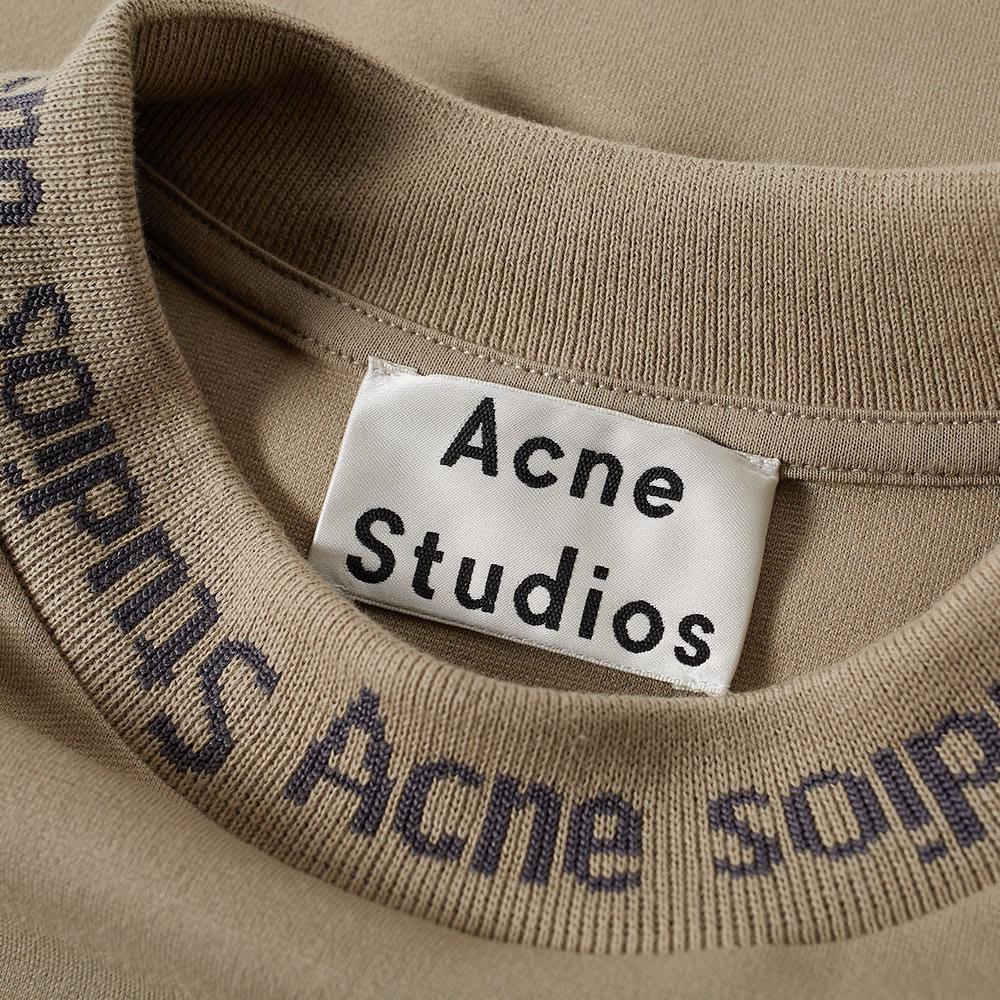 acne studios navid neck logo tee