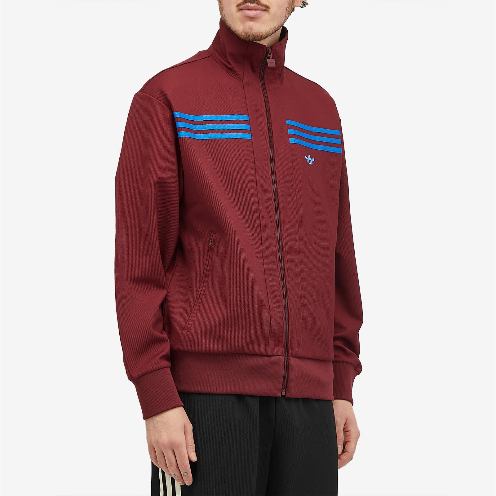 adidas beckenbauer jacket red