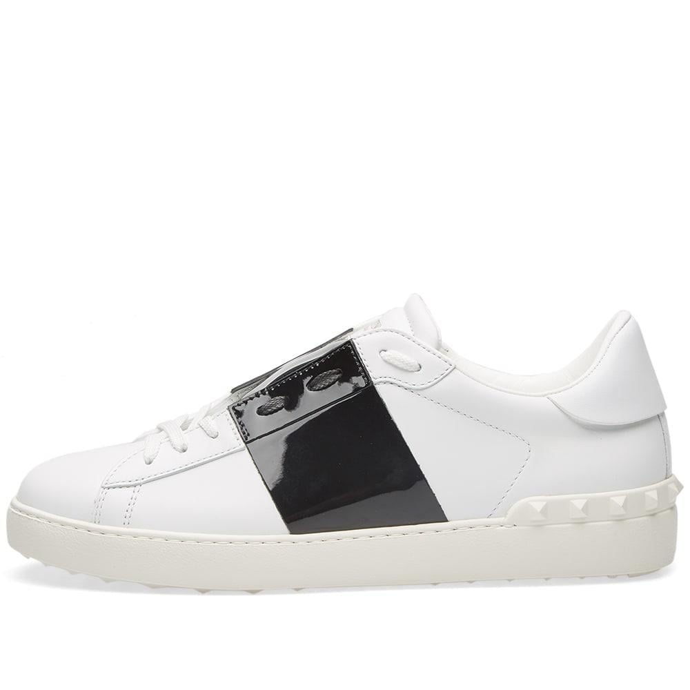 valentino open low top patent sneaker