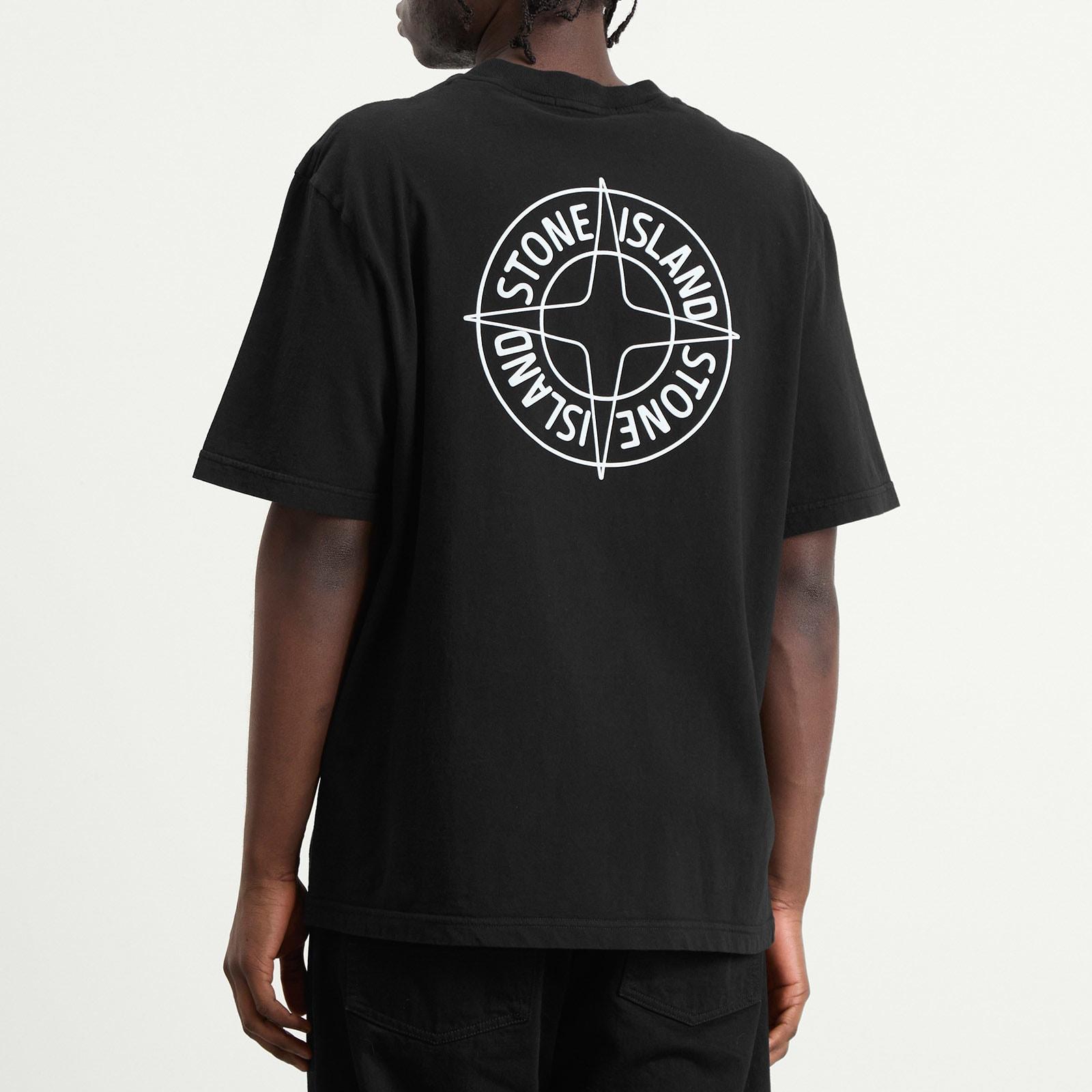 Stone Island Outline Compass T-Shirt in Black for Men | Lyst