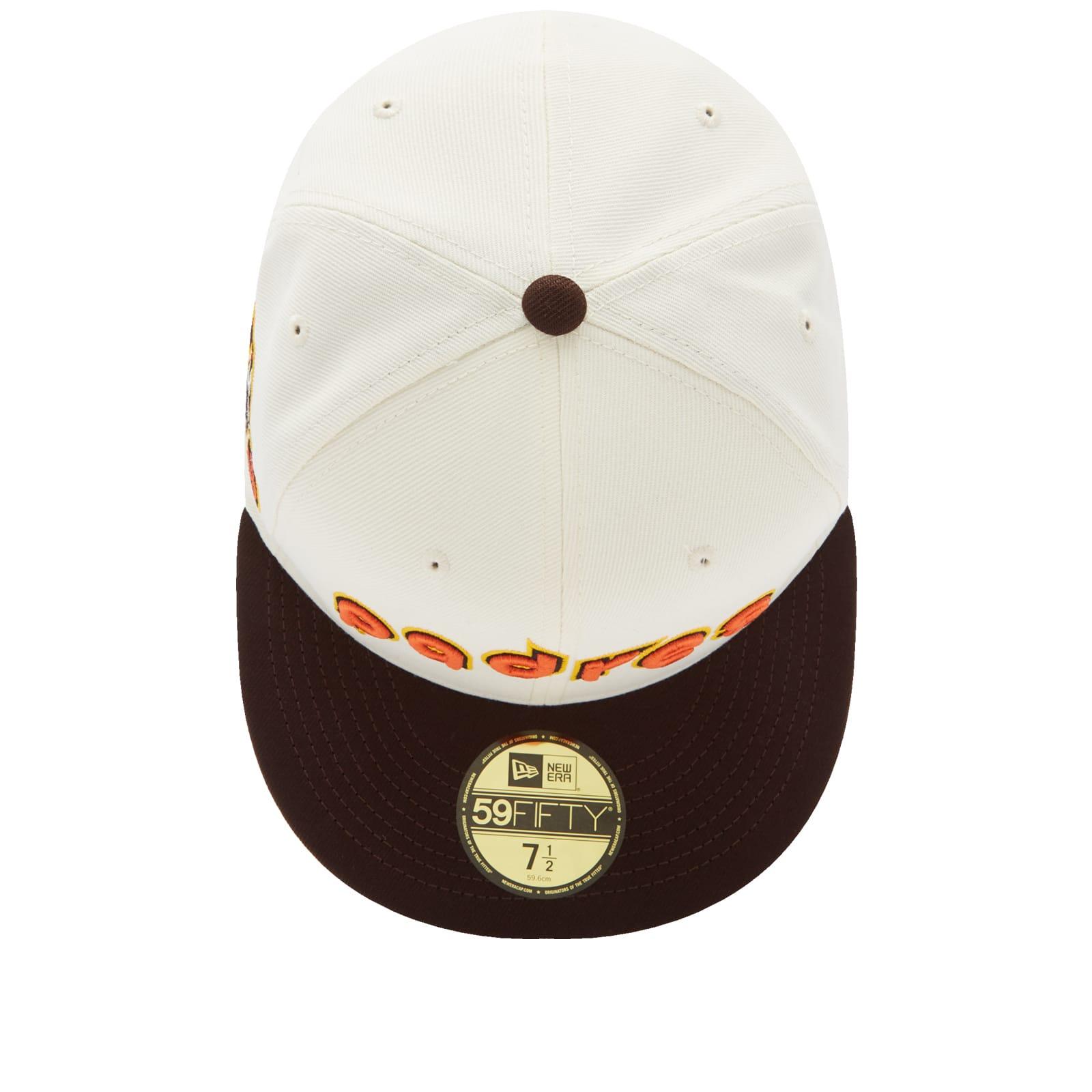 KTZ San Diego Padres Retro Script 59fifty Fitted Cap in White