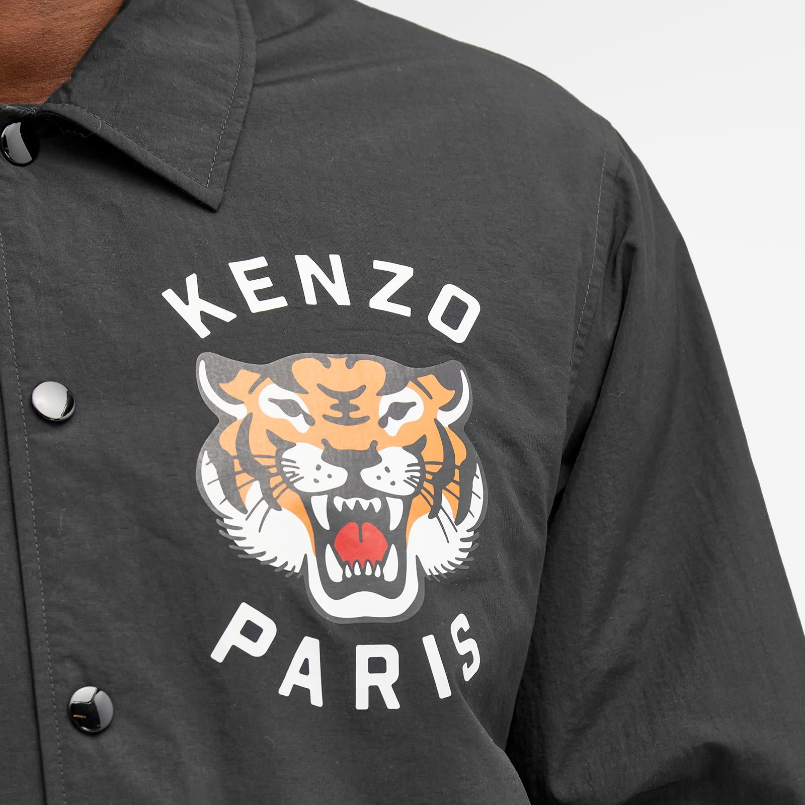 KENZO Lucky Tiger Padded Coach Jacket in Black for Men Lyst