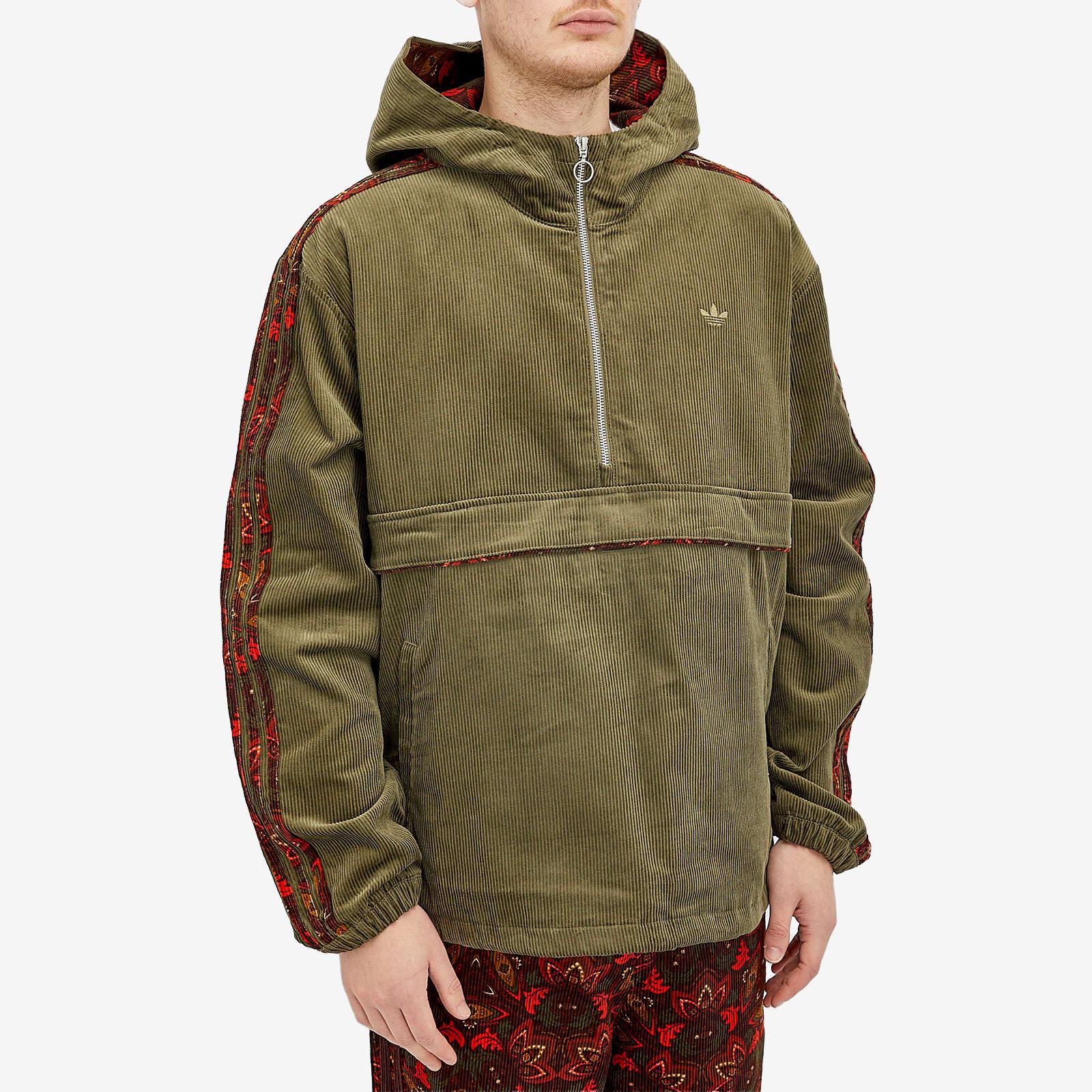 adidas Corduroy Hoodie Strata in Green for Men Lyst UK
