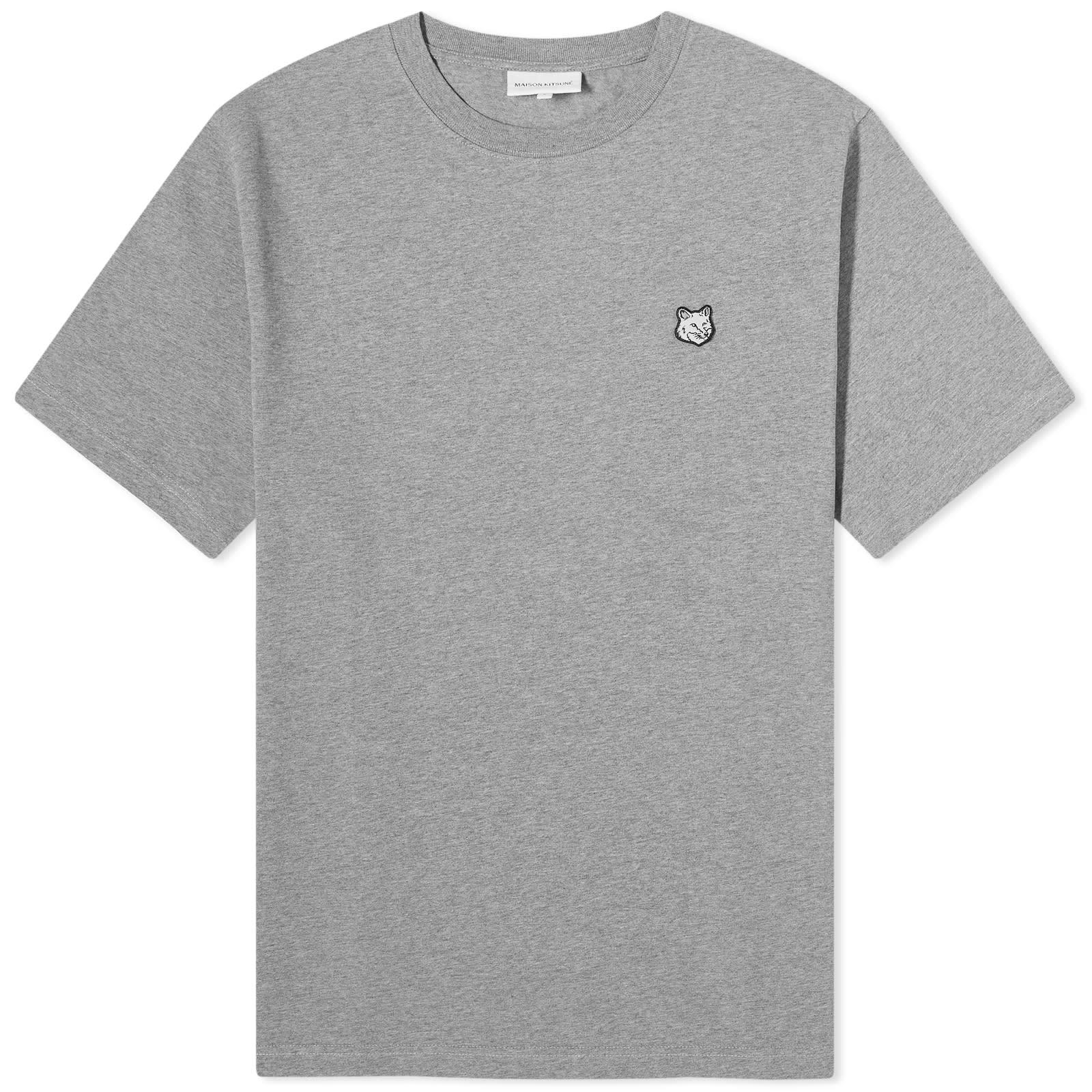Maison Kitsuné Tonal Fox Head Patch Comfort T-shirt in Gray for