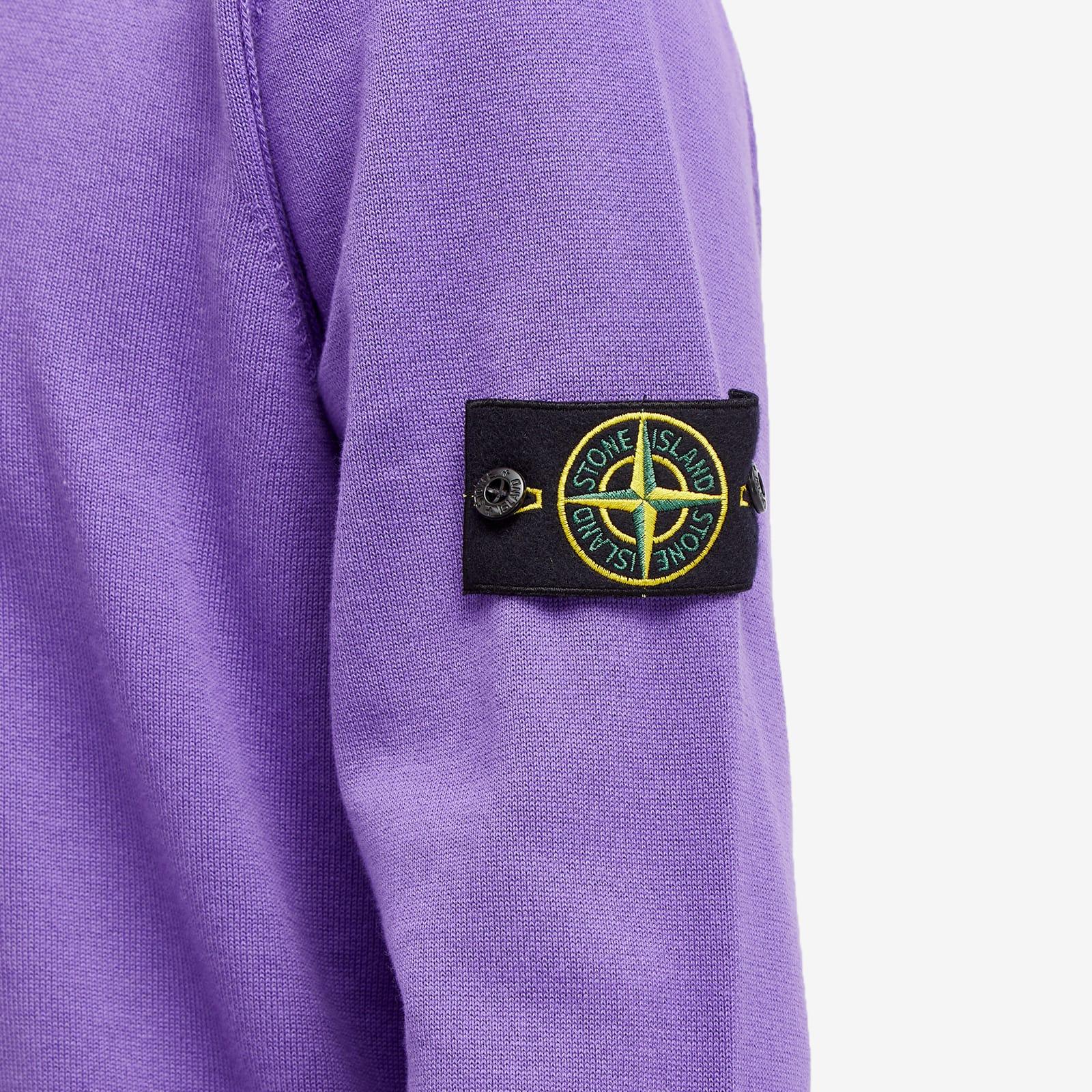 Stone Island Soft Cotton Crew Neck Jumper in Purple for Men Lyst
