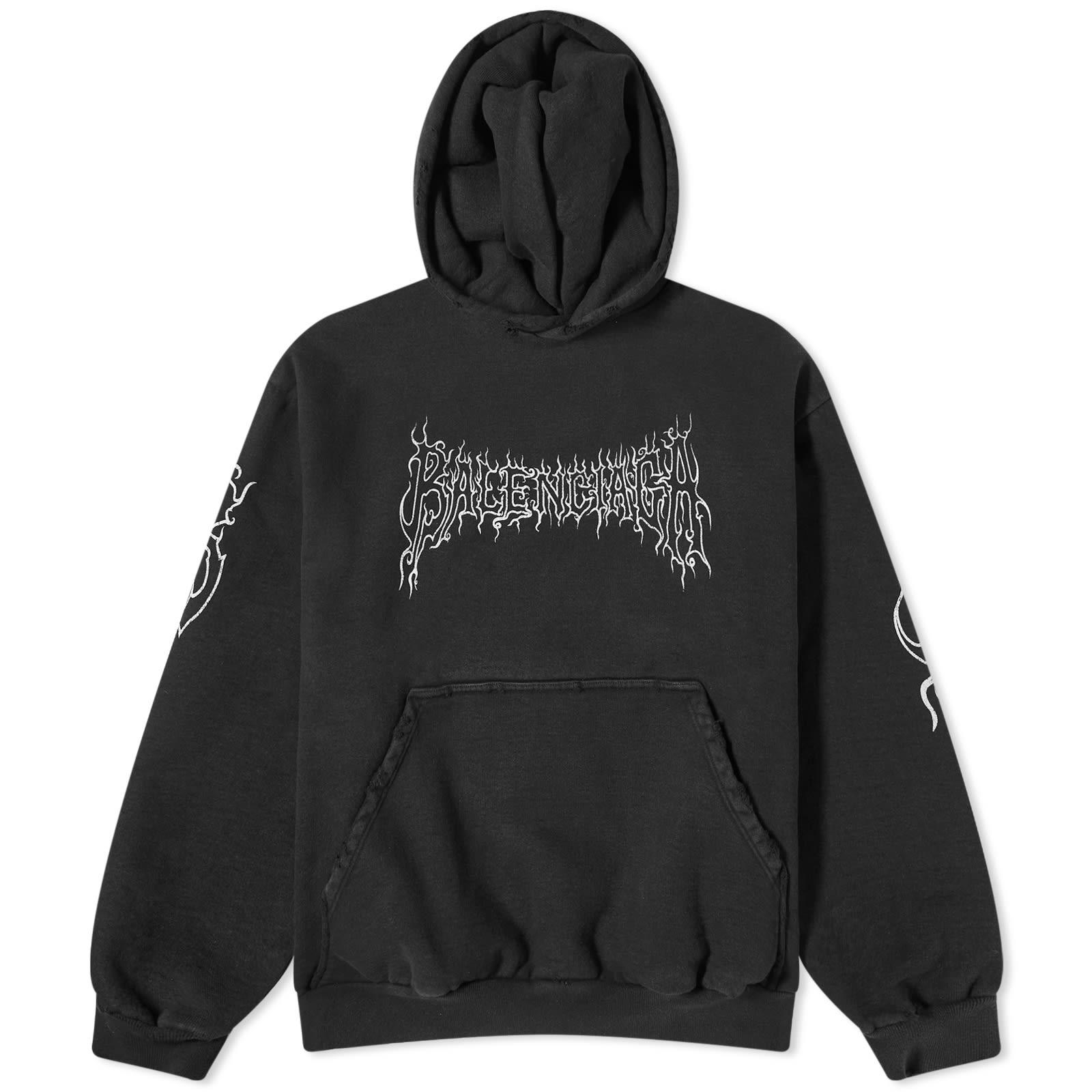 Balenciaga Darkwave Popover Hoody in Black for Men | Lyst