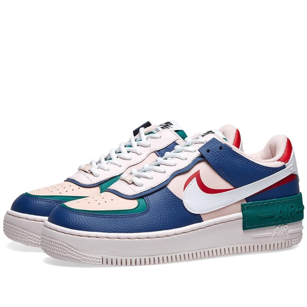 Nike Leather Air Force 1 Shadow in Navy/Pink (Blue) | Lyst