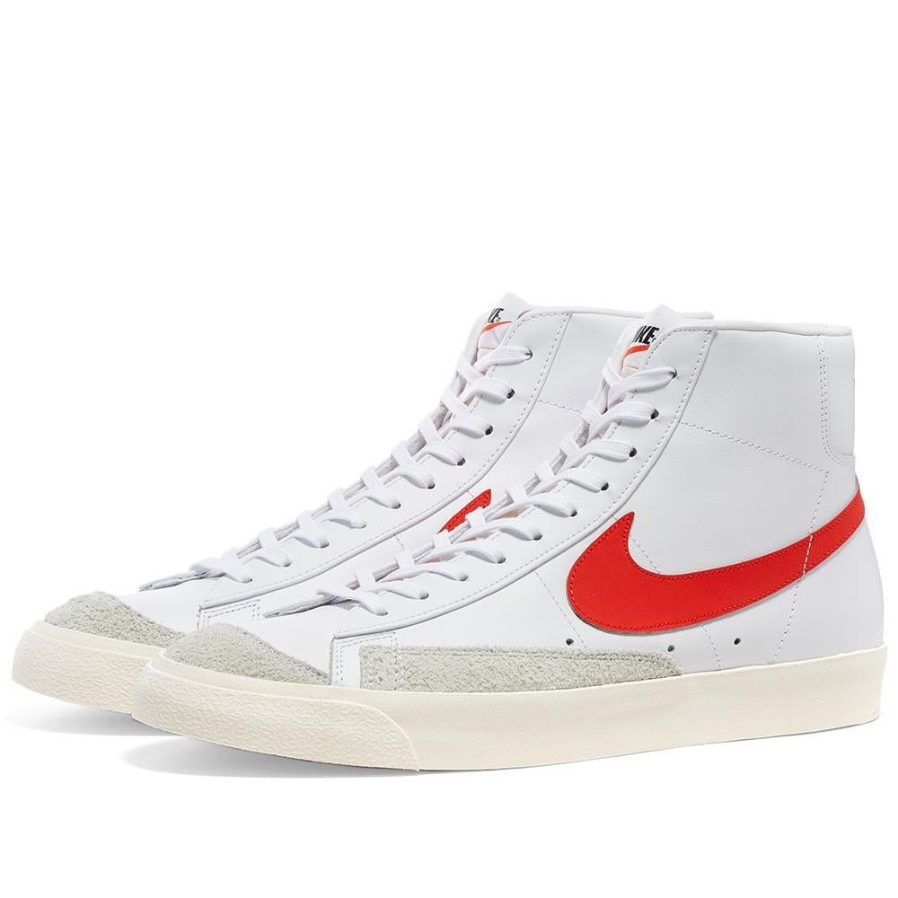nike blazer mid vintage 77 leather sneakers white