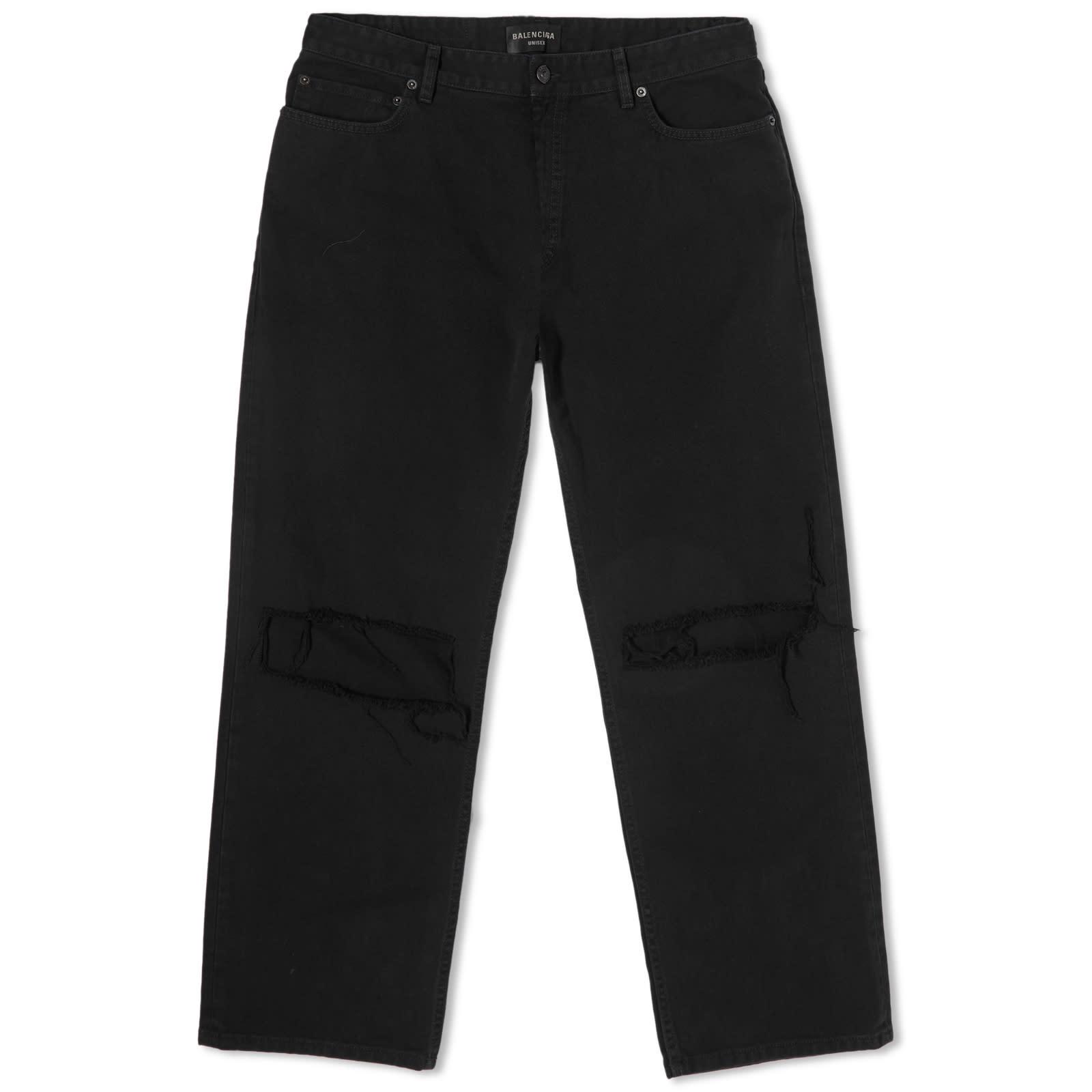 Balenciaga Ripped Loose Fit Jean in Black for Men | Lyst