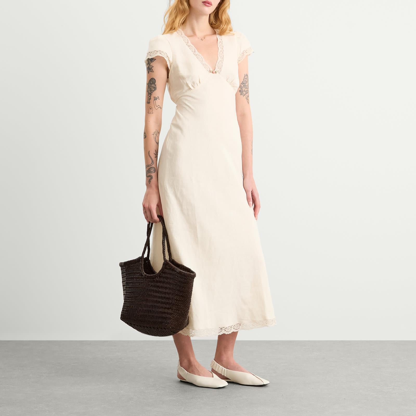 long white maternity dress Simple Empire Long Sleeve Maternity Wedding Dress With Sweep Train –  DorrisDress main image 1