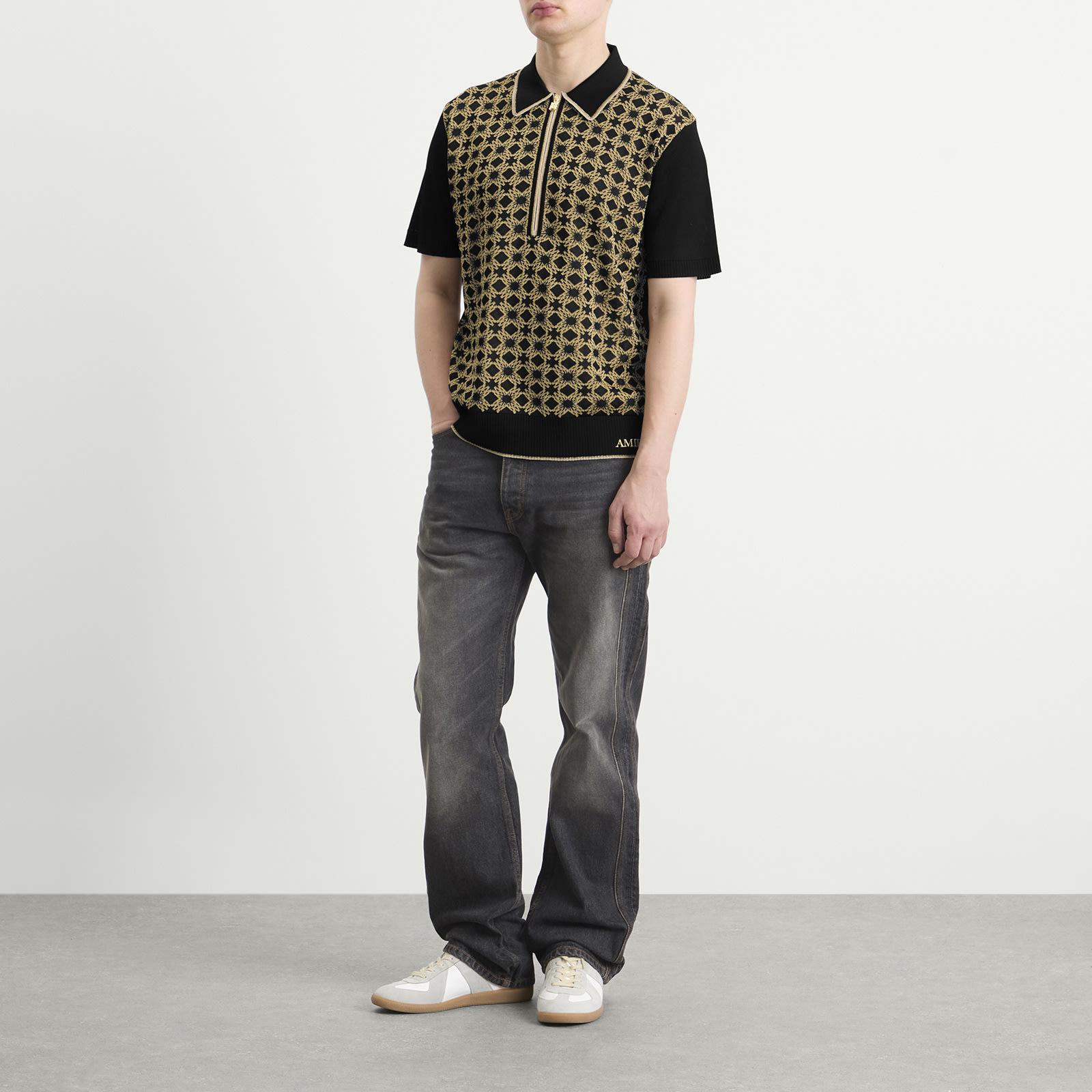 Amiri Ma Quad Zip Polo in Black for Men | Lyst