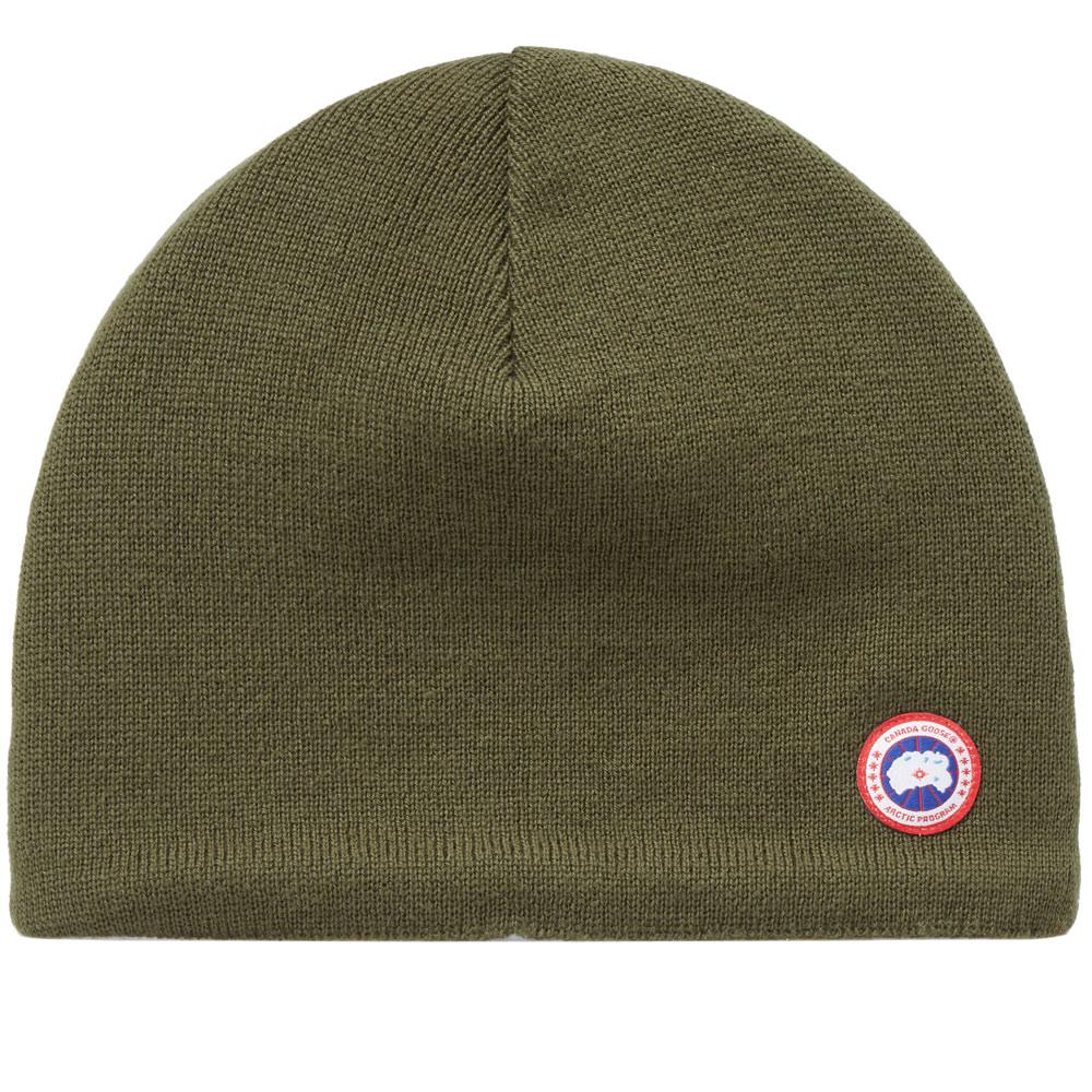 Canada Goose Wool Beanie Hat in Khaki (Green) for Men Lyst