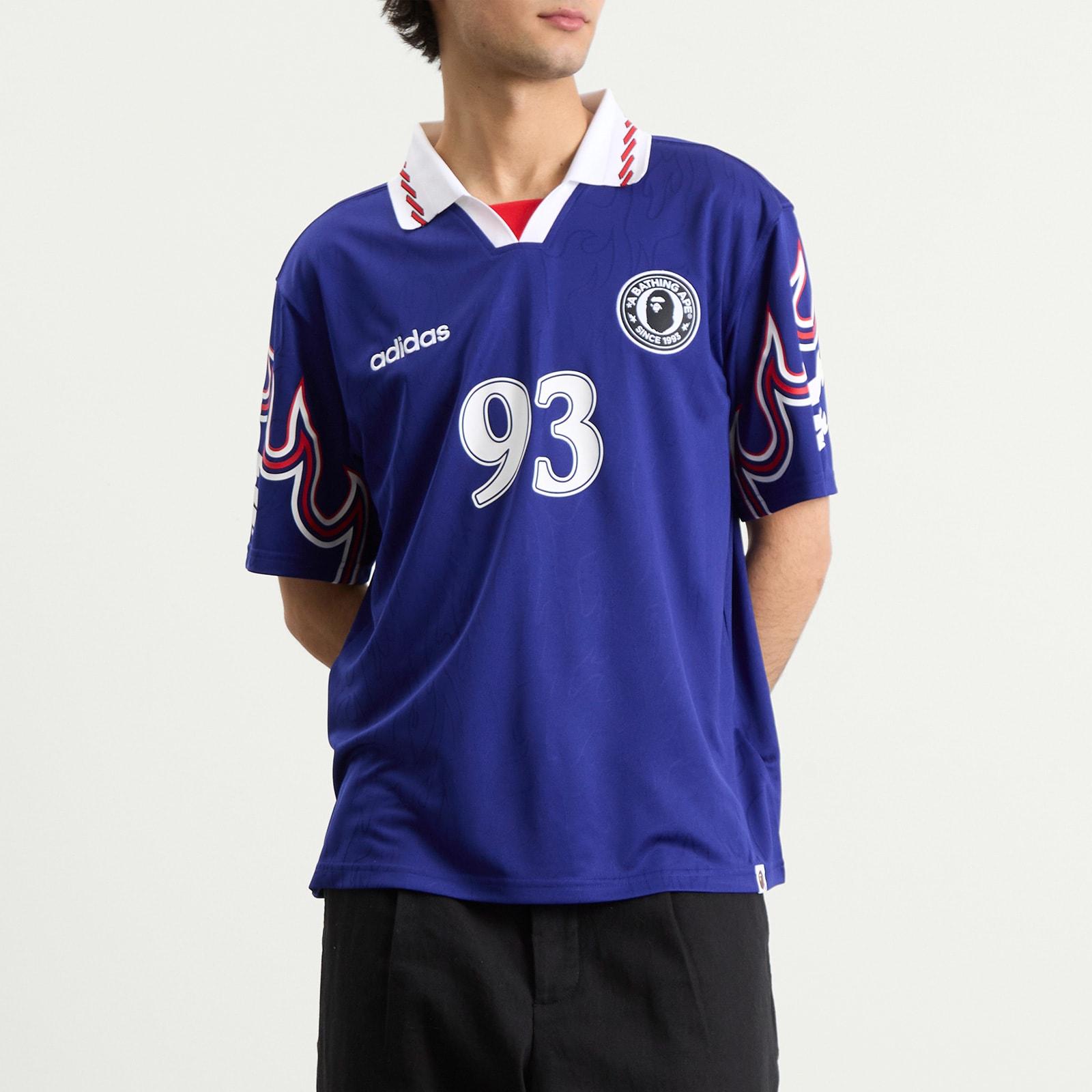 adidas X A Bathing Ape Football Flame Jersey in Blue for Men | Lyst
