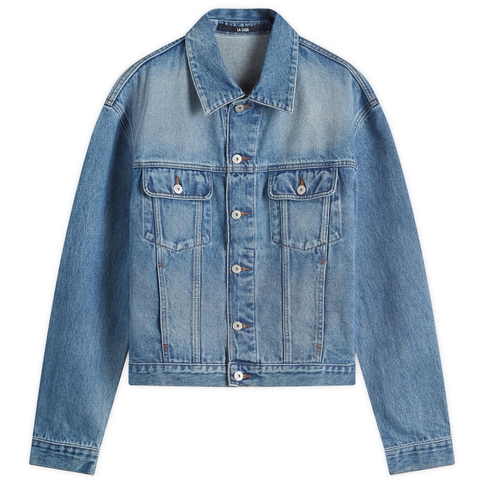 【ジャックムス】 Jackets - Denim Jackets ジャケット Jacquemus Leather Patch Denim Jacket in Blue for Men | Lyst