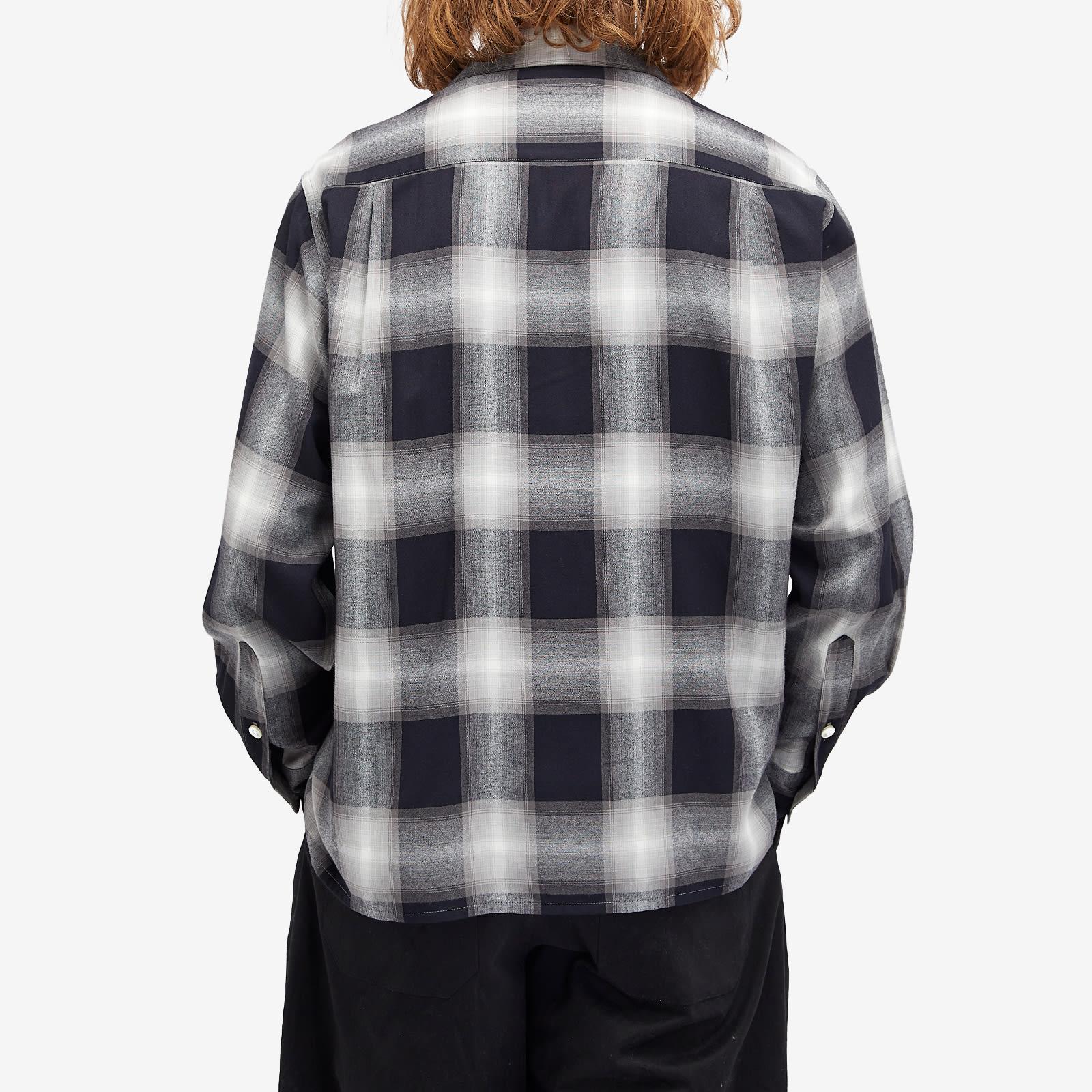 トップス OMBRE CHECK OPEN COLLAR SHIRT (TYPE-3) Ombre Check Open Collar Shirt