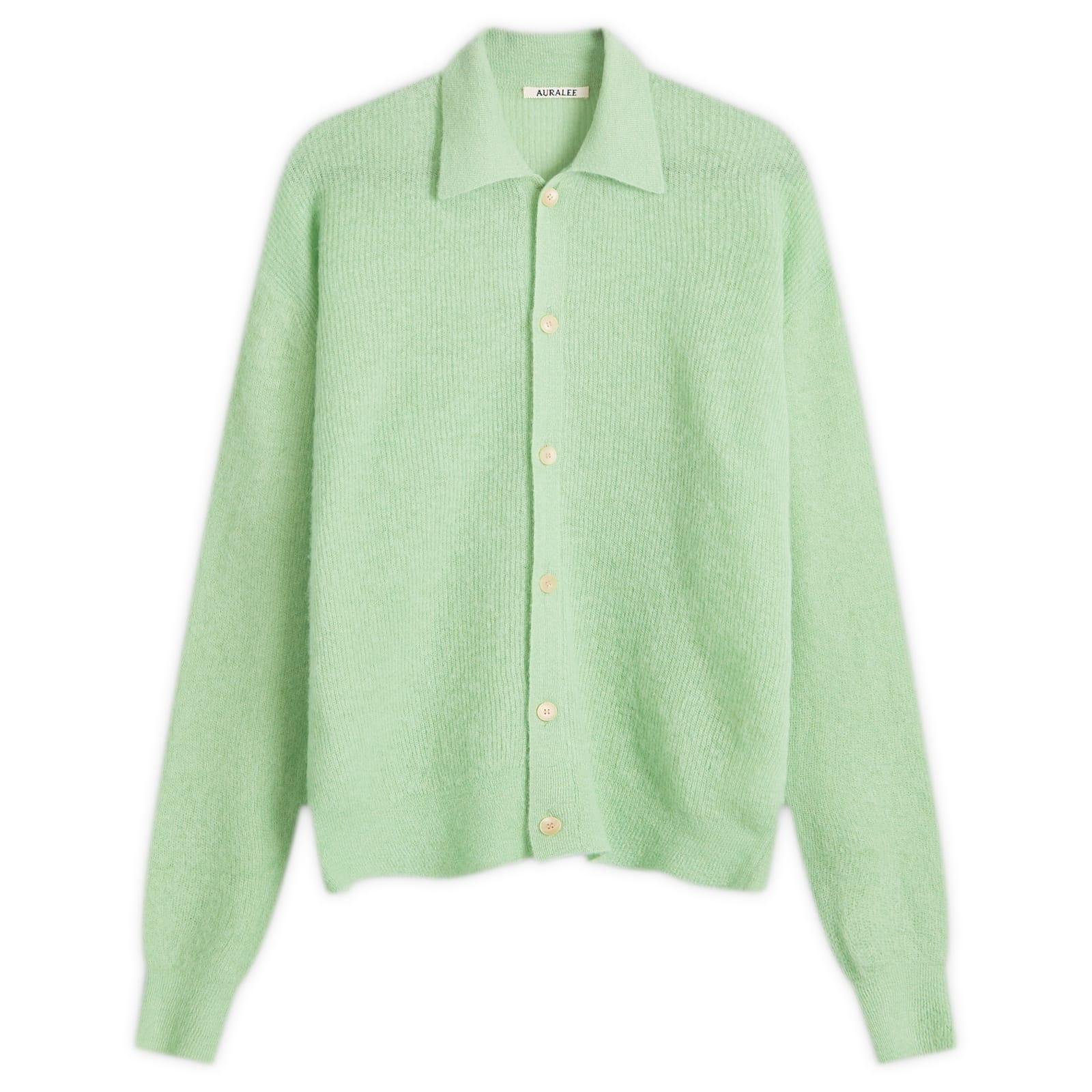 AURALEE Alpaca Cardigan in Green for Men | Lyst UK