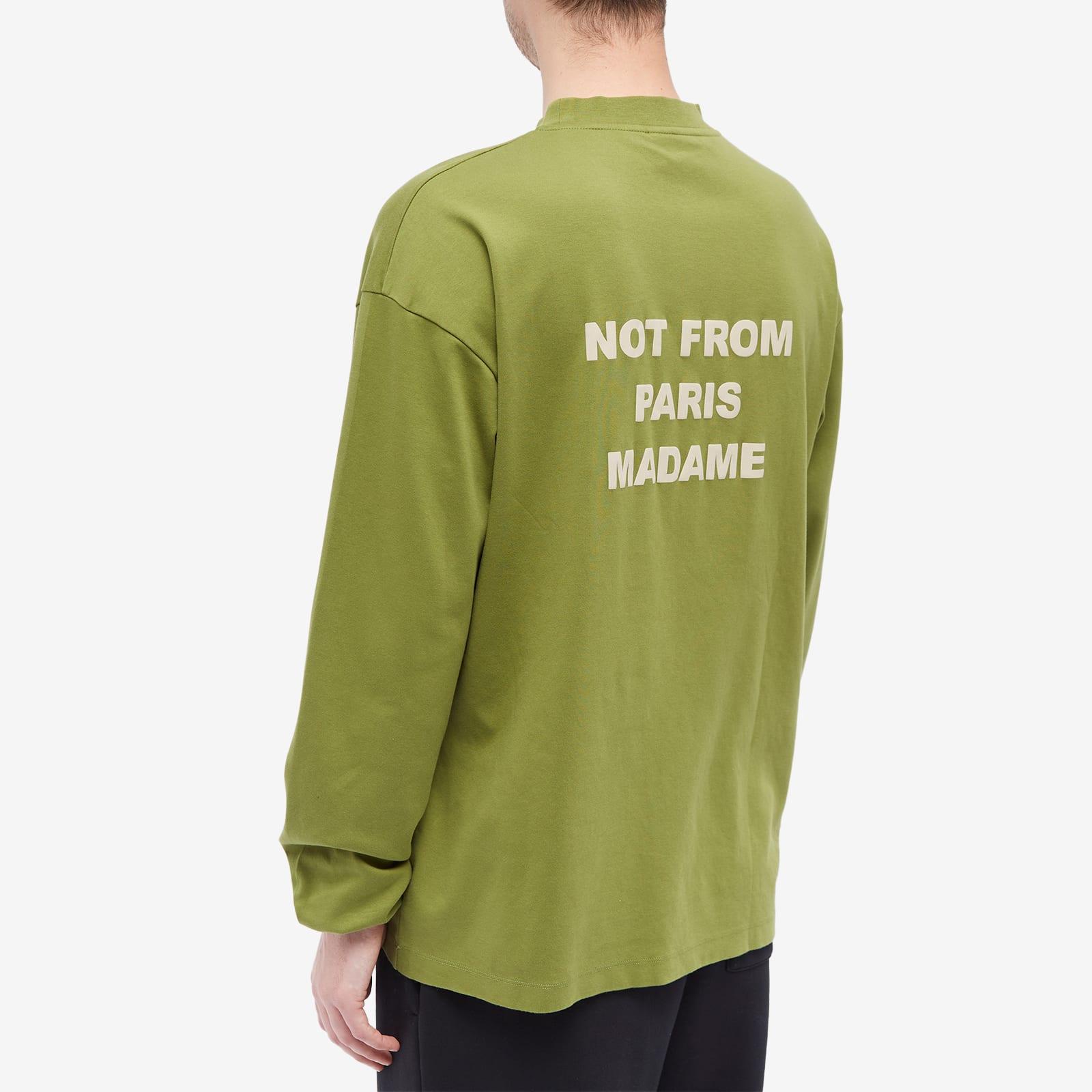 Drole de Monsieur Drôle De Monsieur Not From Paris Madame Long Sleeve T- shirt in Green for Men | Lyst