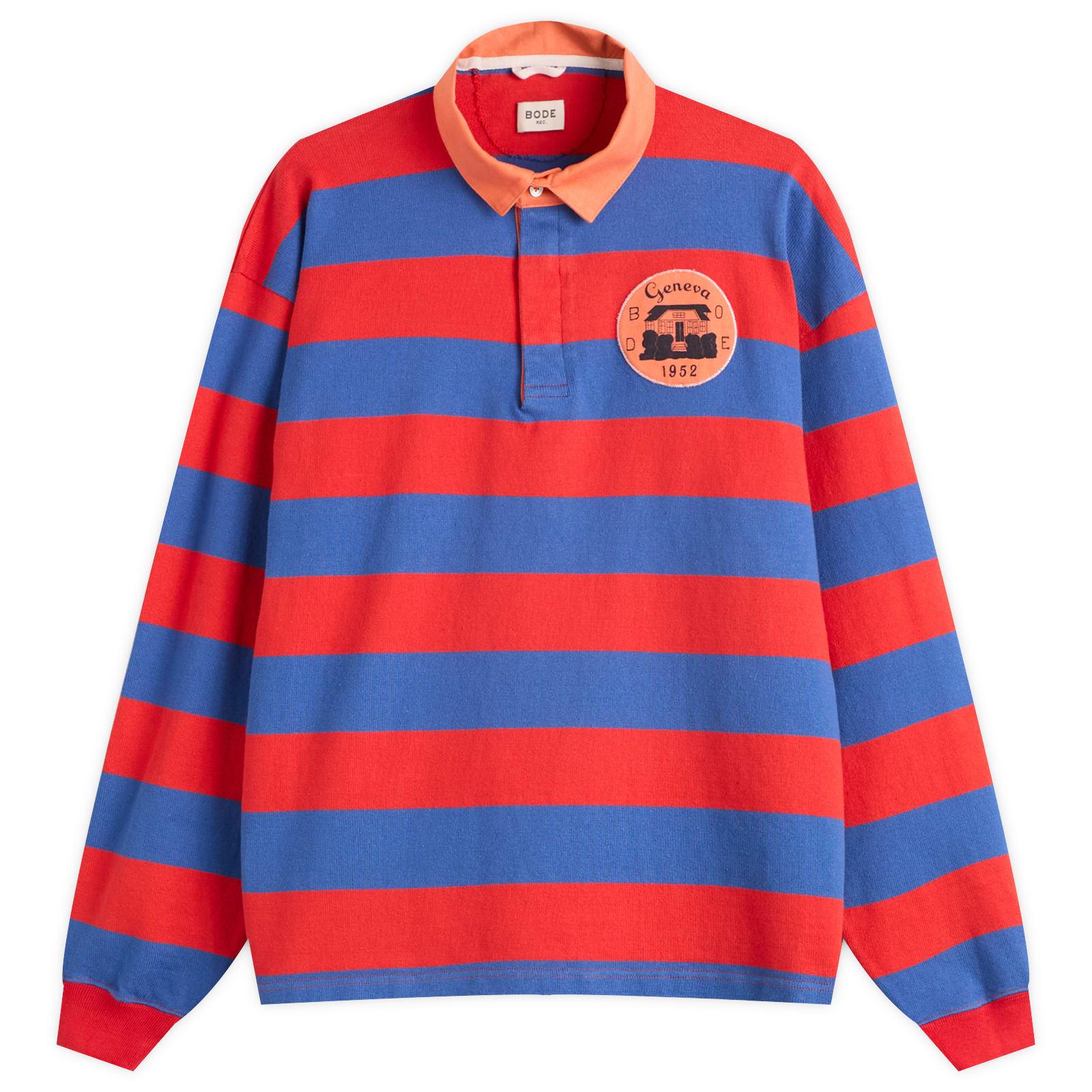 Bode Clubhouse Rugby Shirt in Red for Men | Lyst
