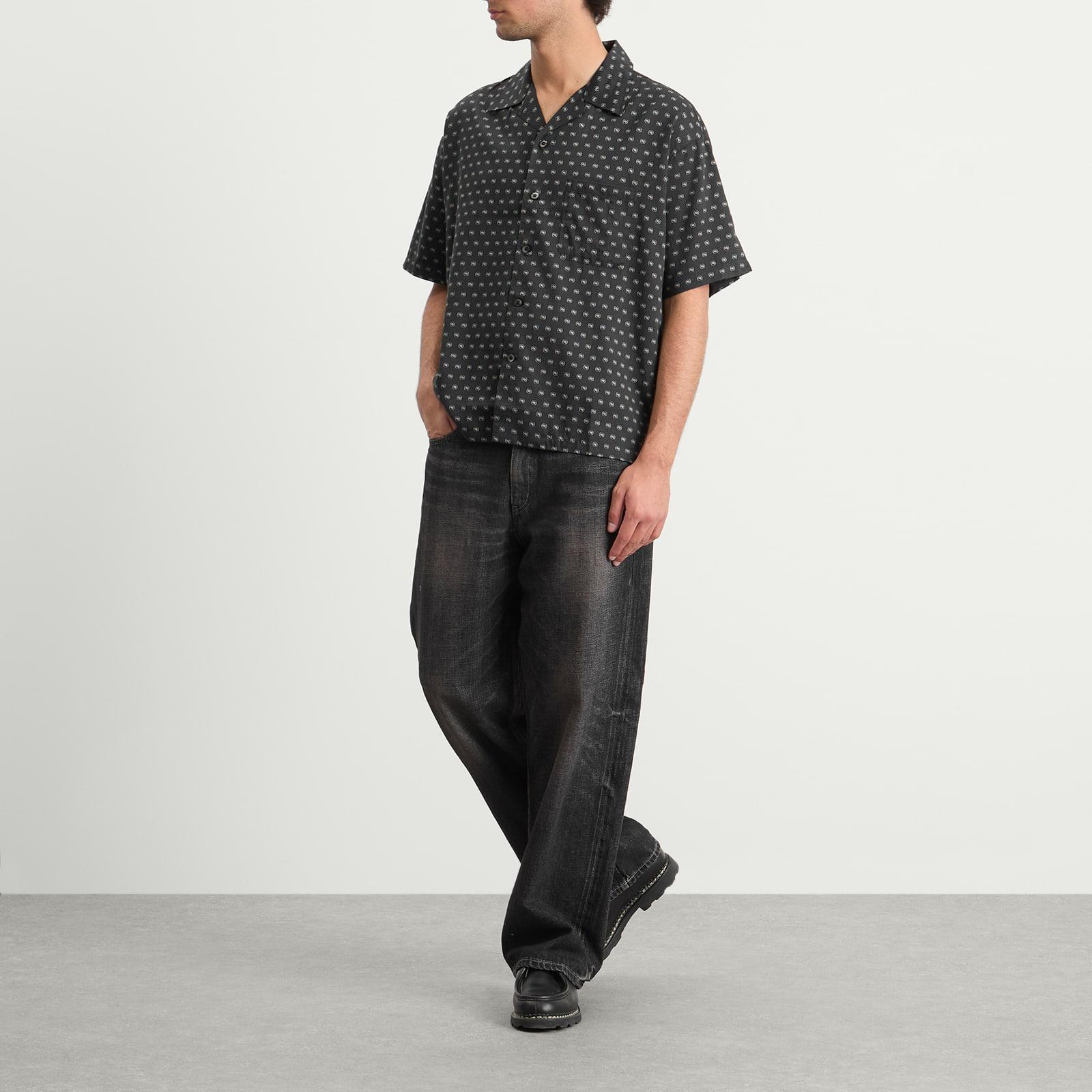 Neighborhood Monogram Pattern Hawaiian Shirt in Black for Men | Lyst