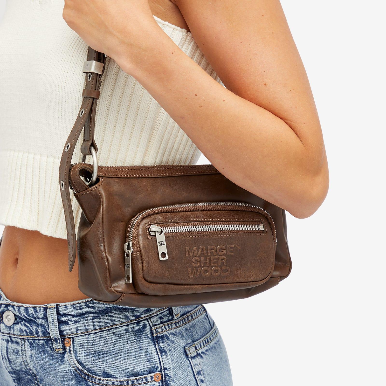 [Margesherwood ] / ☆ OUTPOCKET HOBO MINI / washed brown Marge Sherwood Mini hobo out pocket bag washed brown pullup