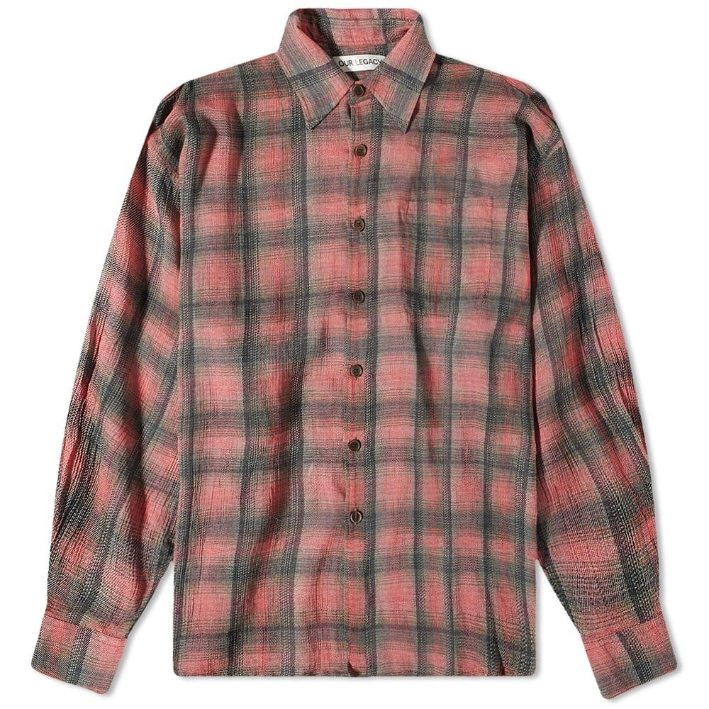 Our Legacy Check Borrowed Shirt in Brown for Men | Lyst Canada