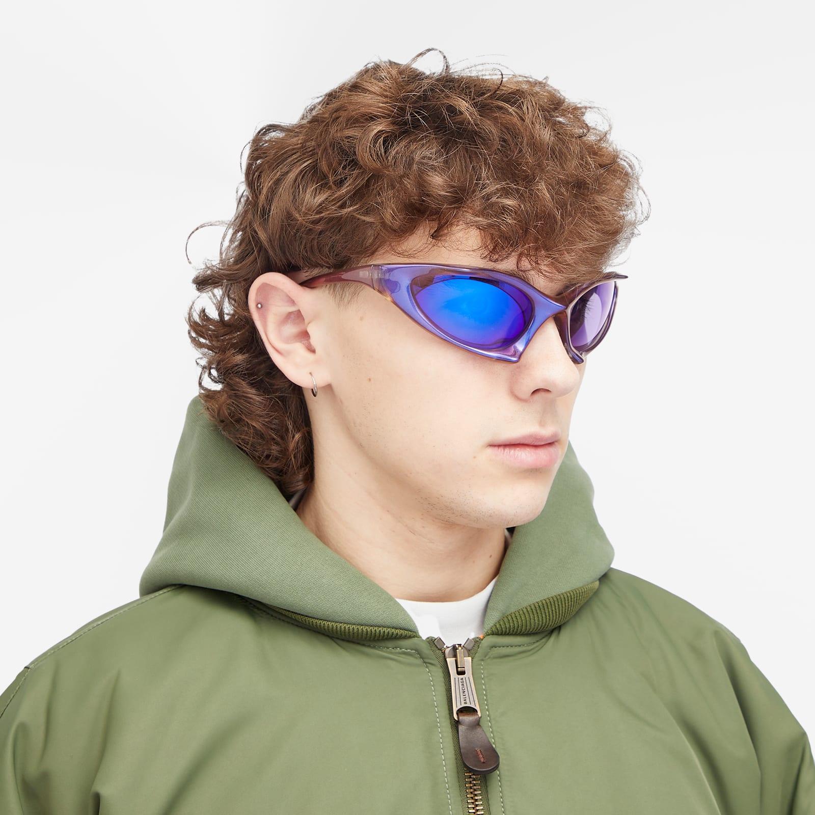 Balenciaga Bio-Based Nylon Cat-Eye Runner Sunglasses in