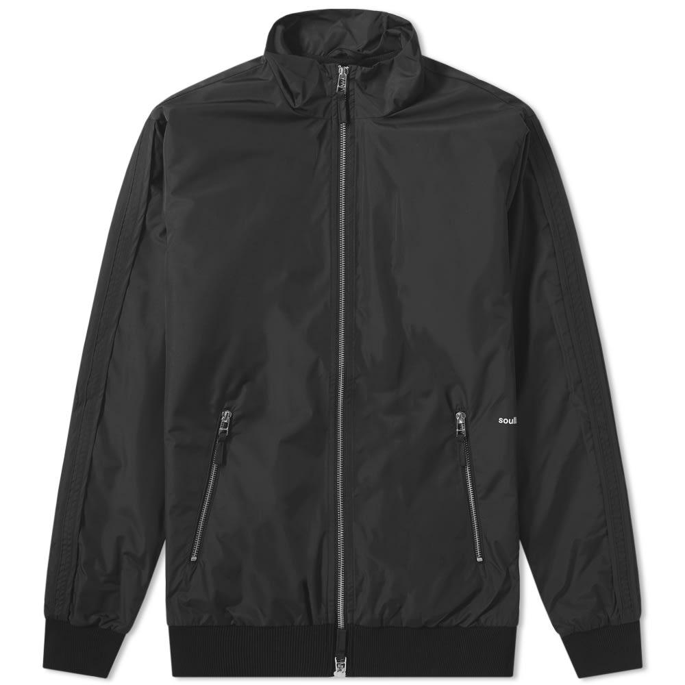 Soulland Synthetic Nylon Zip Track Jacket in Black for Men - Lyst