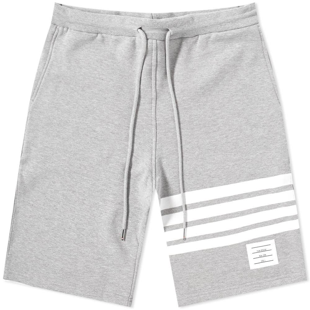 Thom Browne Cotton Engineered Stripe Sweat Short in Grey (Gray) for Men ...