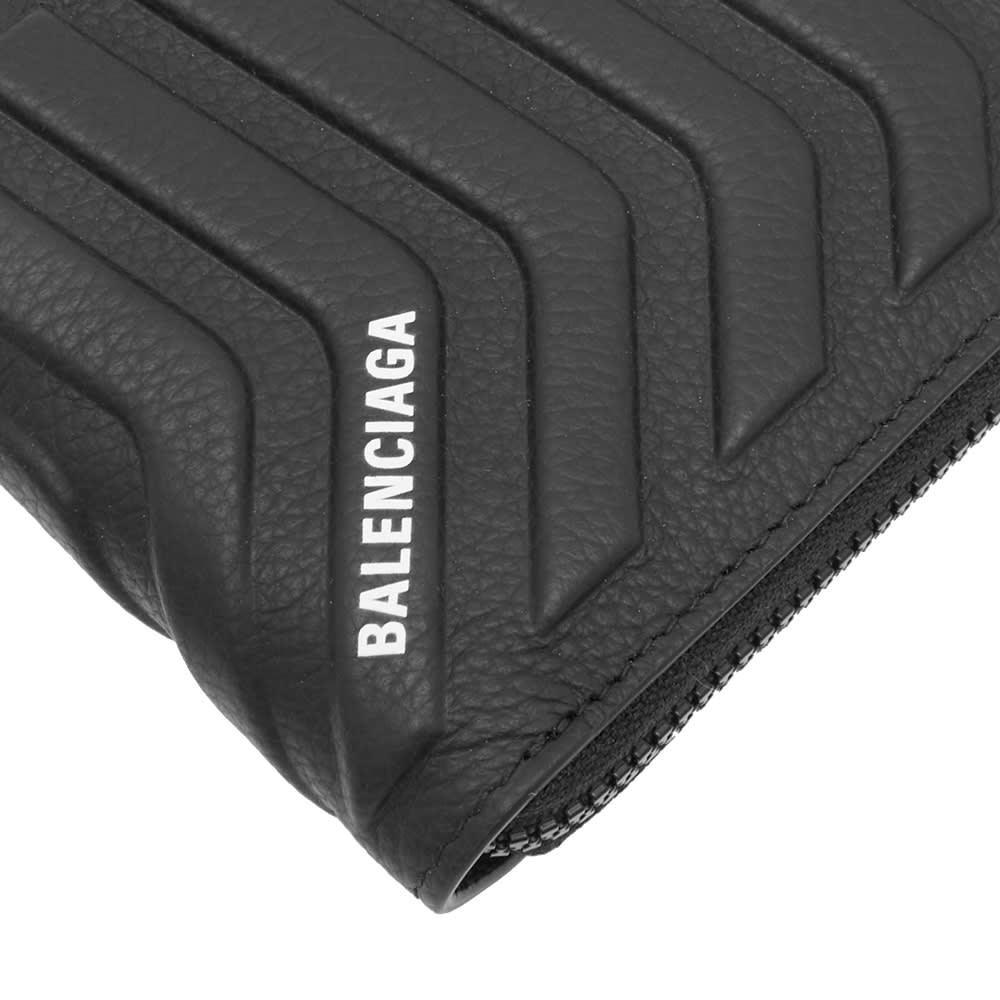 Balenciaga Car Small Zip Wallet With Strap in Black for Men