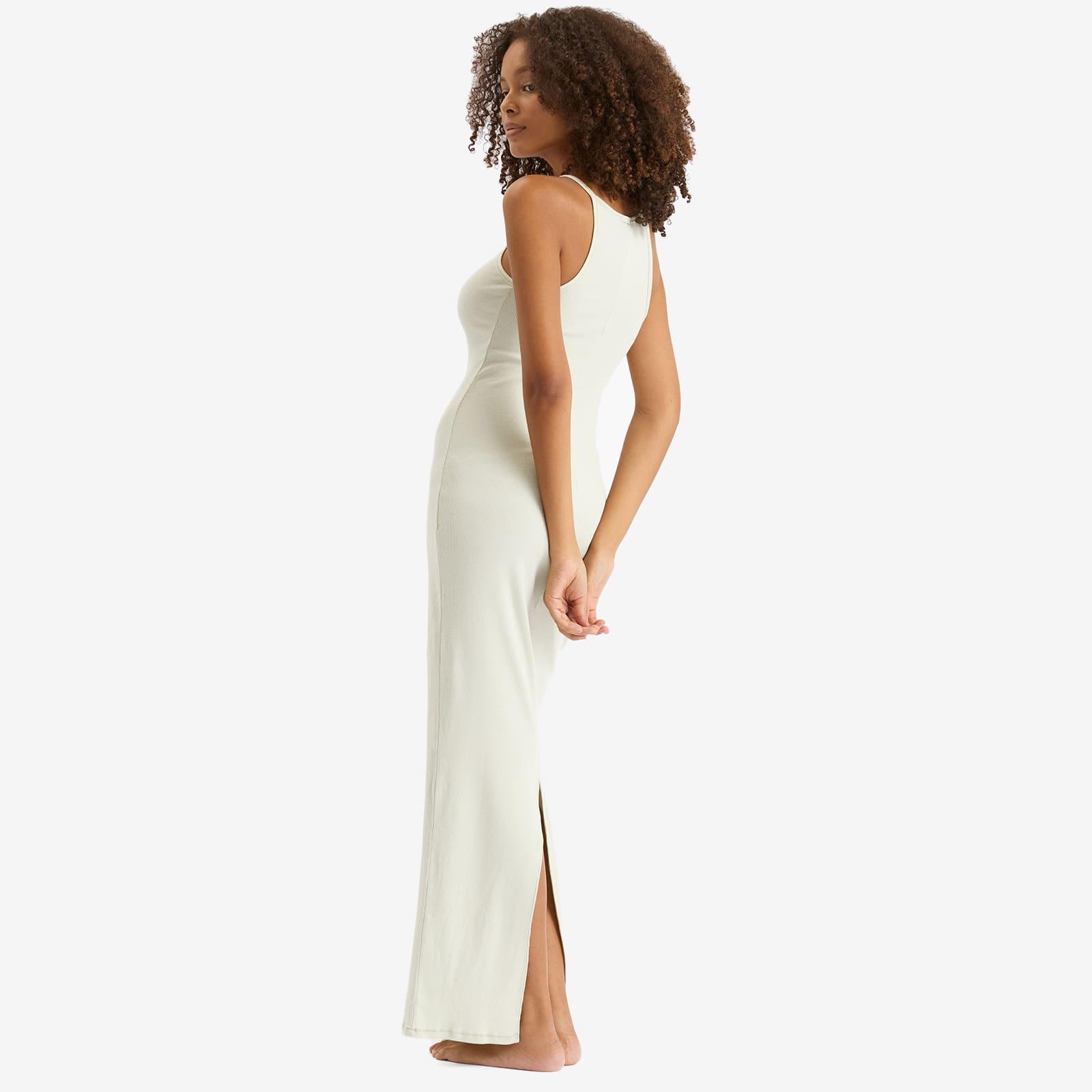 skims cotton rib long tank dress COTTON RIB TANK DRESS | NAVY