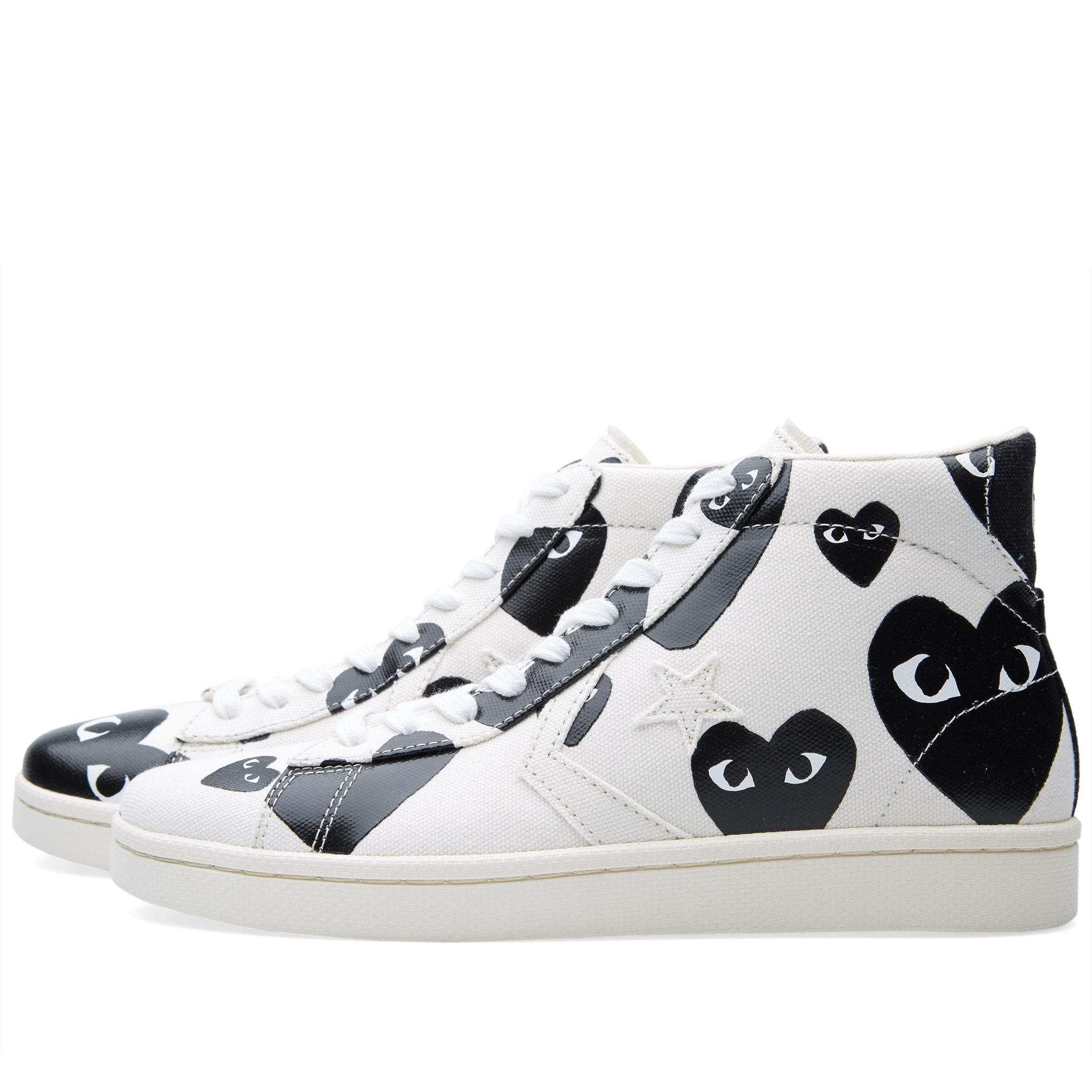 comme des garcons play x converse pro leather hi