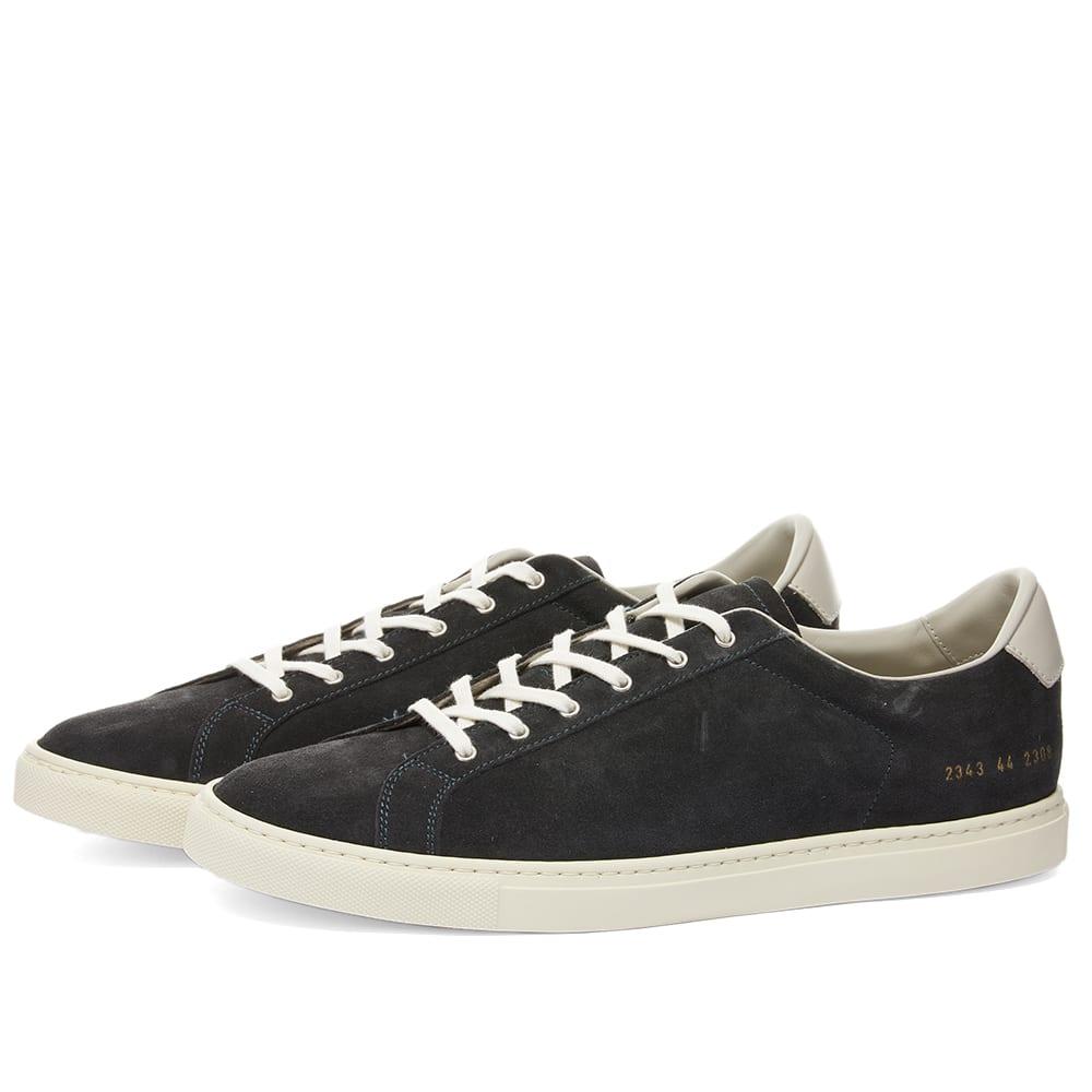 Common Projects Retro Low Suede Sneakers in Blue Grey (Black) for Men ...