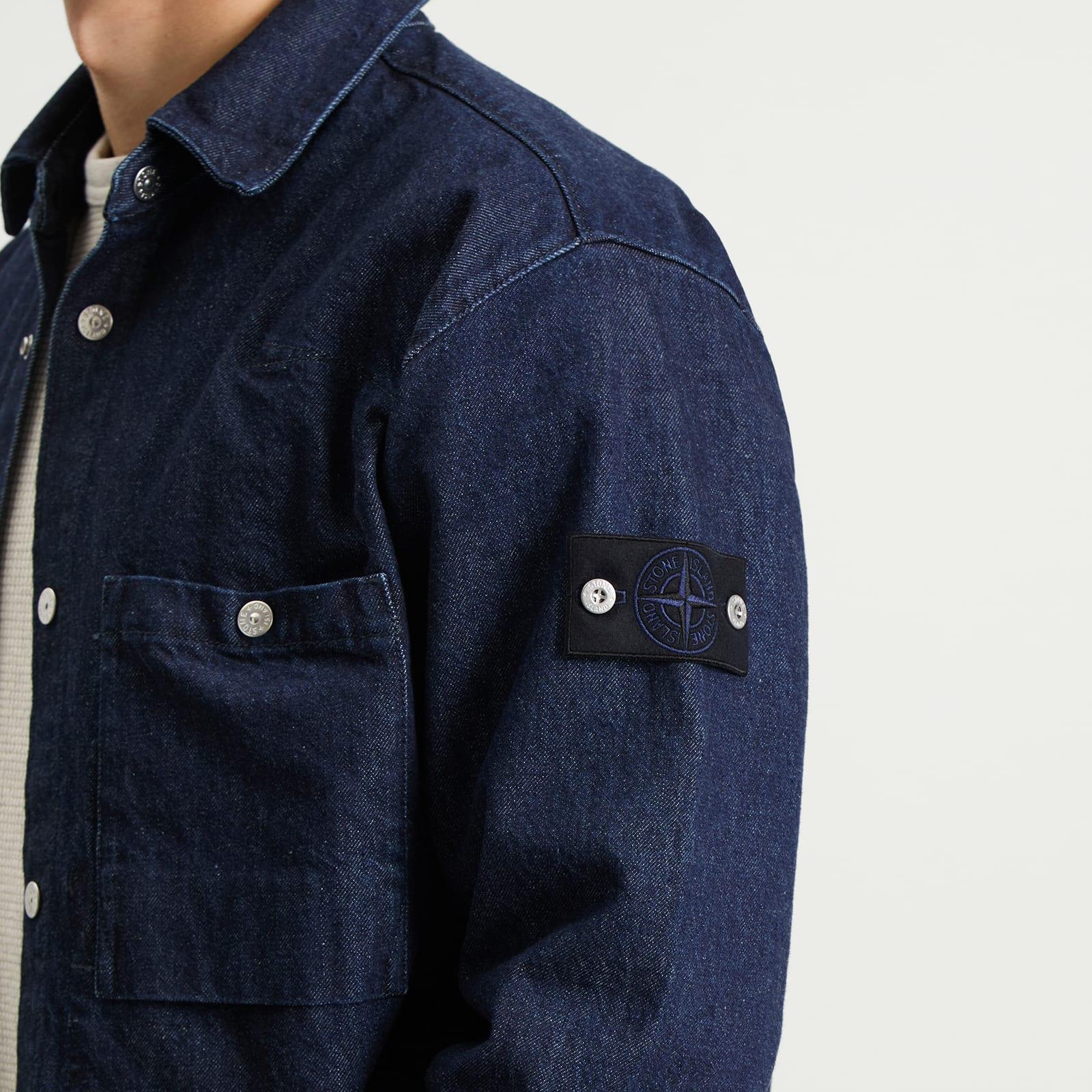 Stone Island Denim Overshirt in Blue for Men | Lyst