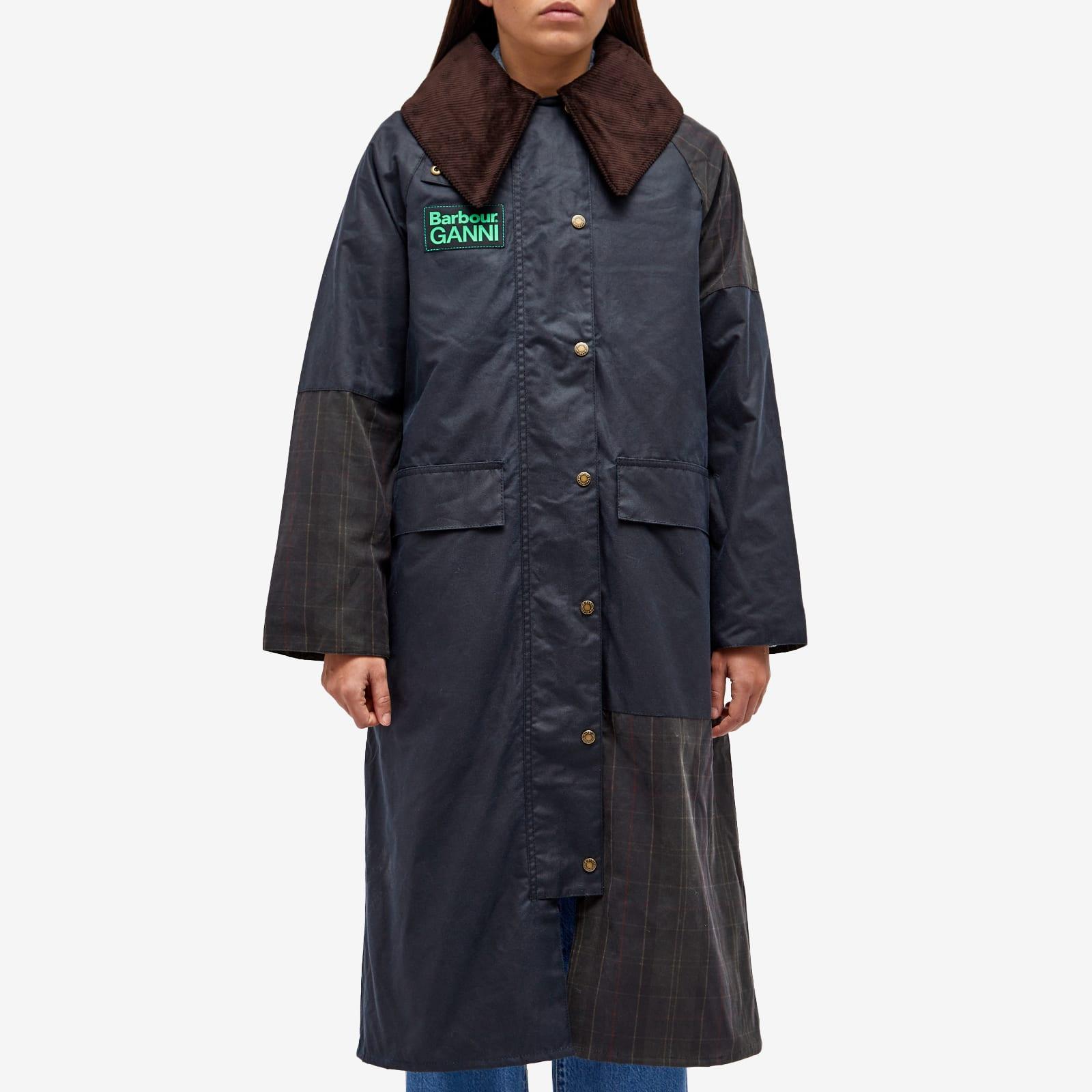 Barbour X Ganni Burghley Jacket in Blue Lyst UK