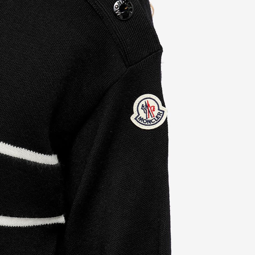 Moncler Logo Knitted Jumper in Black | Lyst