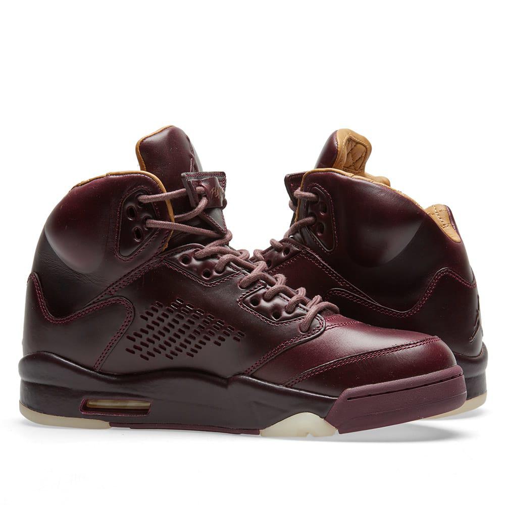 Nike Leather Air Jordan 5 Retro Premium Shoe in Purple for Men - Lyst