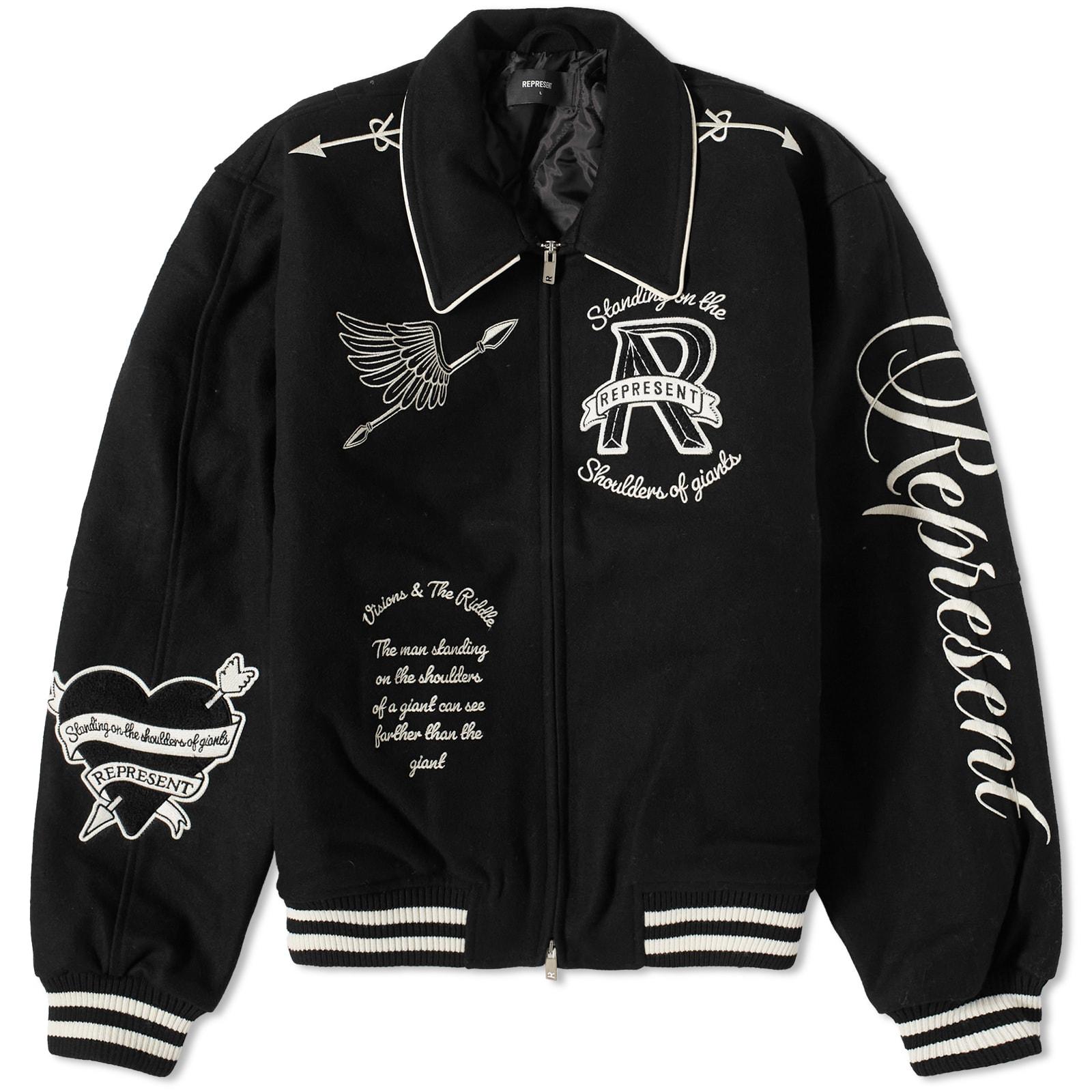 Represent Cherub Wool Varsity Jacket in Black for Men | Lyst