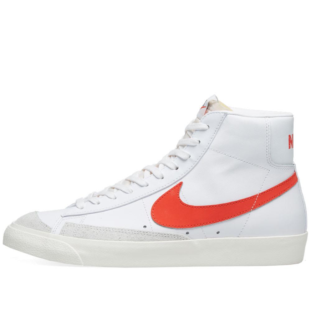 nike blazer mid vintage 77 leather sneakers white