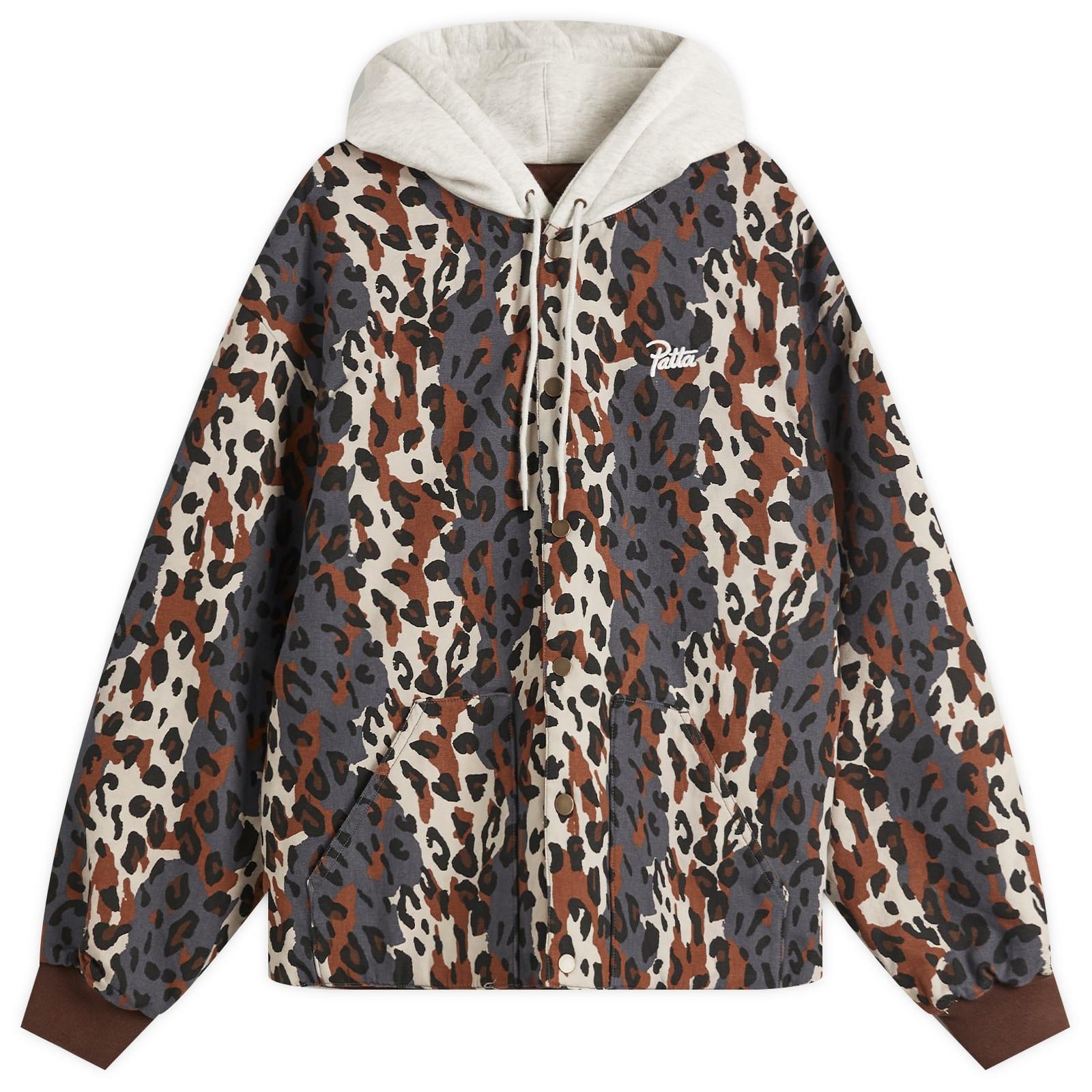 PATTA City Leopard Reversible Bomber Jacket in Black for Men PATTA City Leopard Reversible Bomber Jacket in Black for Men