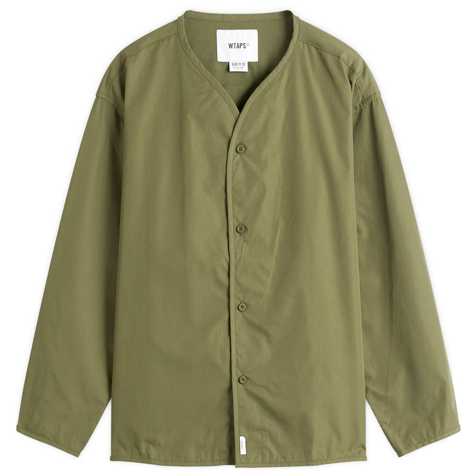 WTAPS Long Sleeve Baseball Shirt in Green for Men | Lyst