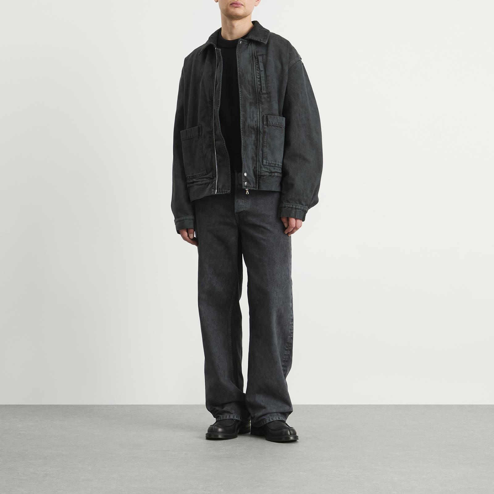 Dries Van Noten Heavy Weight Denim Washed Jacket in Black for Men 