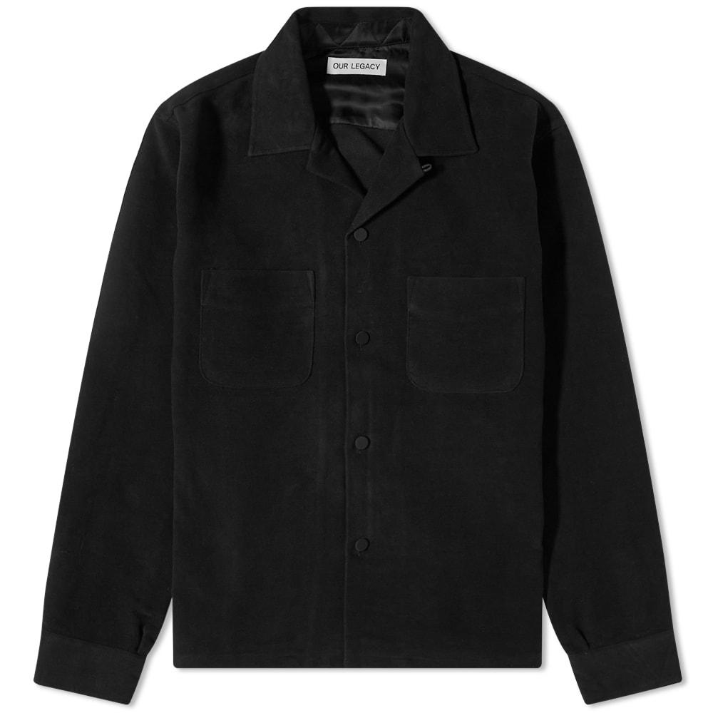 Our Legacy Heusen Moleskin Overshirt in Black for Men Lyst