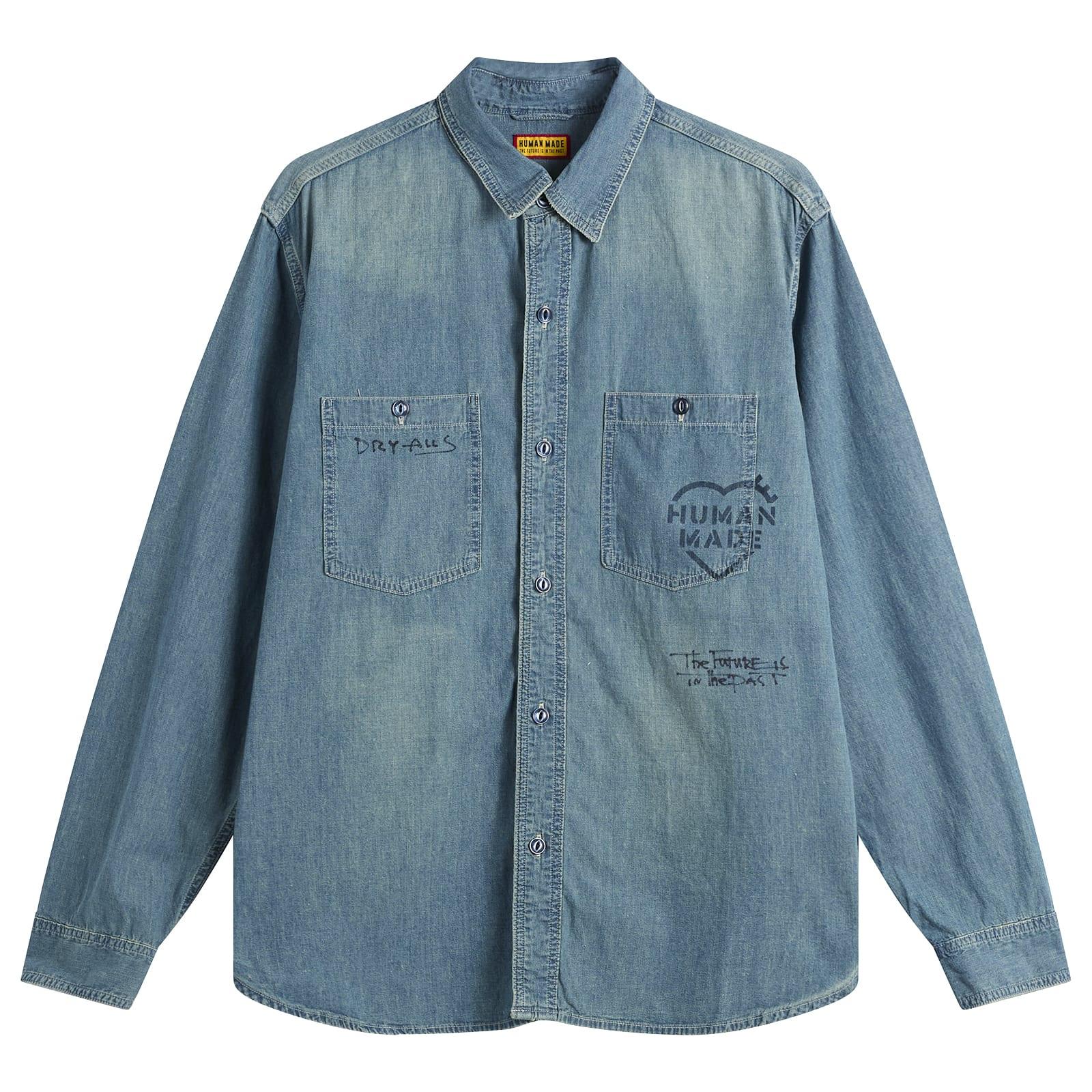 Human Made Stencil Military Chambray Shirt in Blue for Men | Lyst