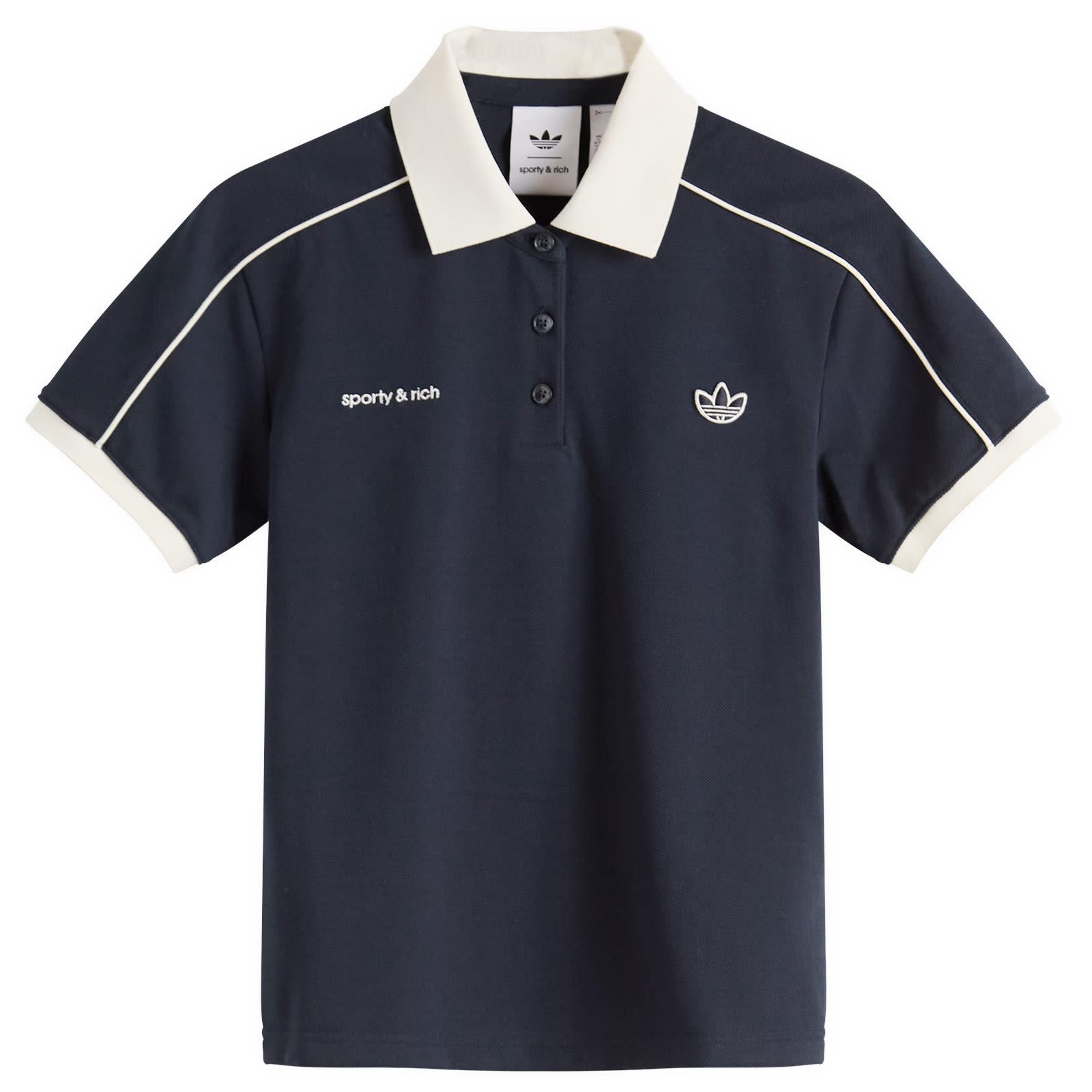 adidas X Sporty & Rich Polo T-Shirt in Blue | Lyst UK