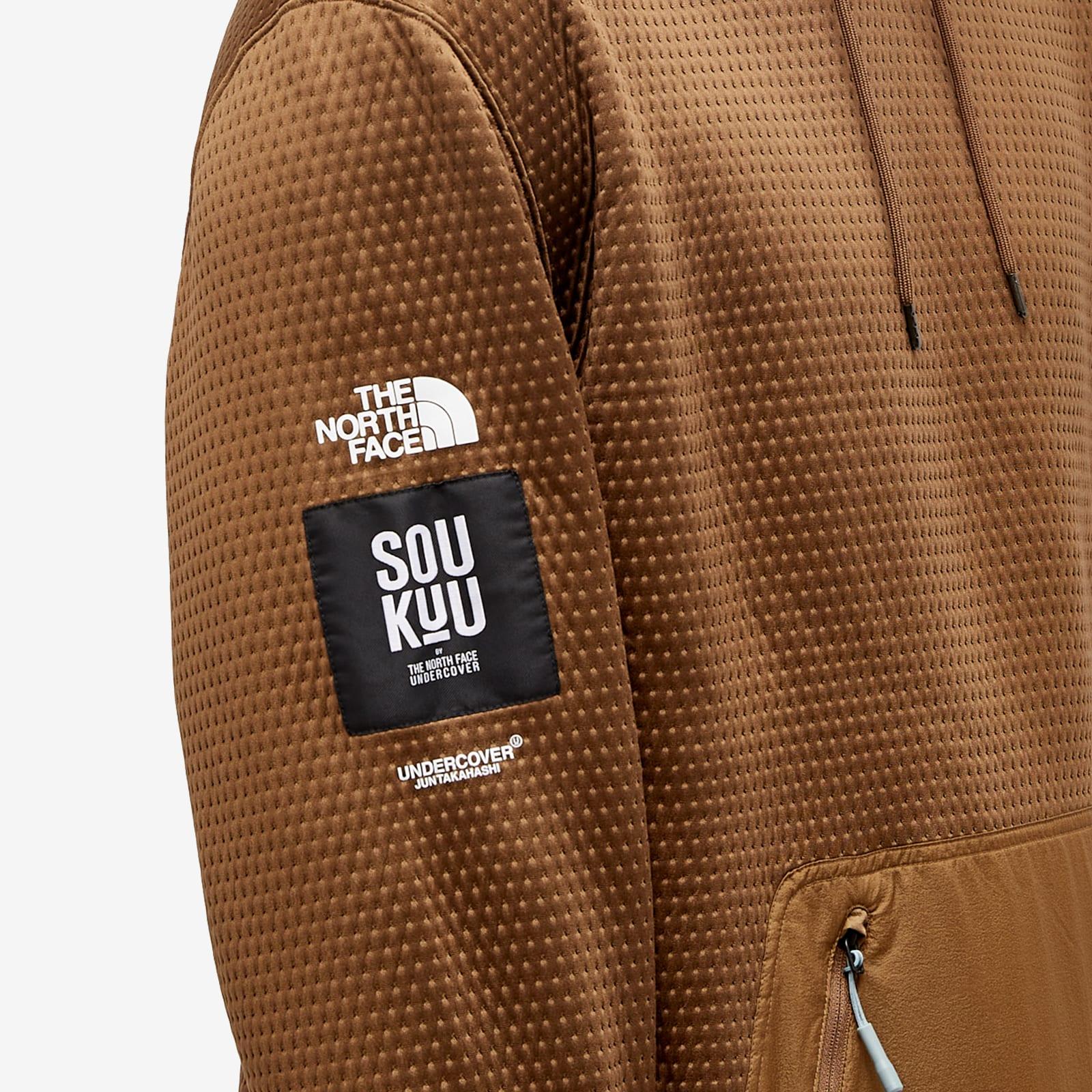 The North Face X Undercover Soukuu Dot Knit Double Hoodie in Brown