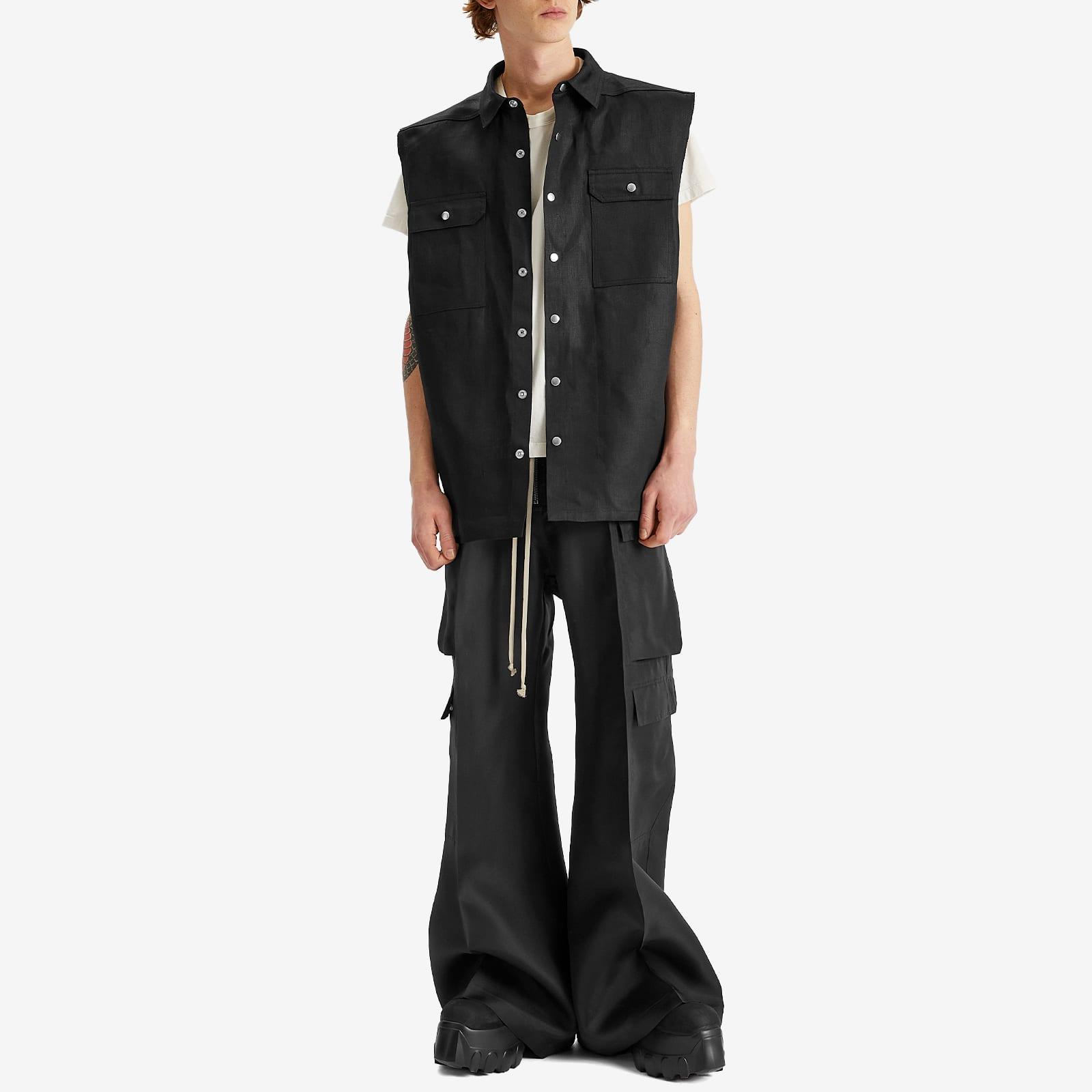 Rick Owens Silk Gazar Cargobelas in Black for Men | Lyst