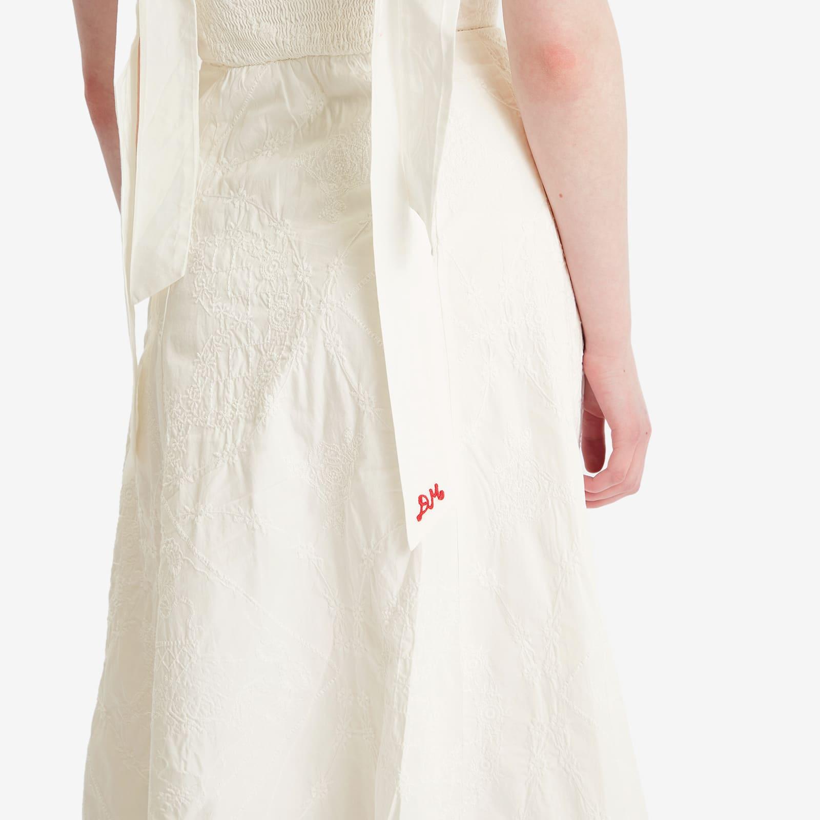 Damson Madder Fan Fan Midi Dress in White | Lyst