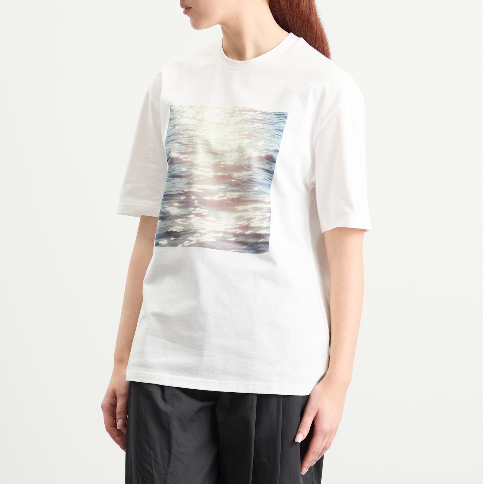 JIL SANDER WANDERLUST Tシャツ Jil Sander Wanderlust T-Shirt With Photograph Print in White | Lyst