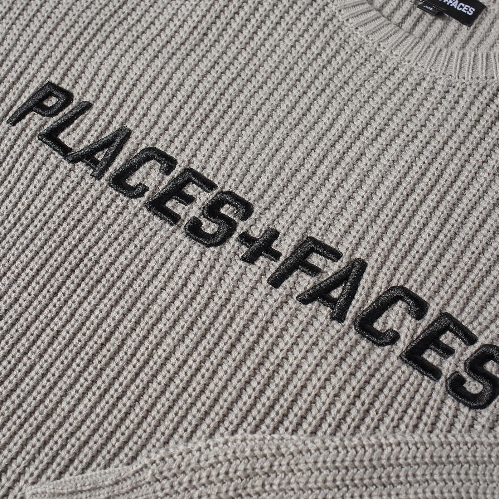 PLACES+FACES Places+faces Heavy Knitted Crew Sweat in Grey | Lyst